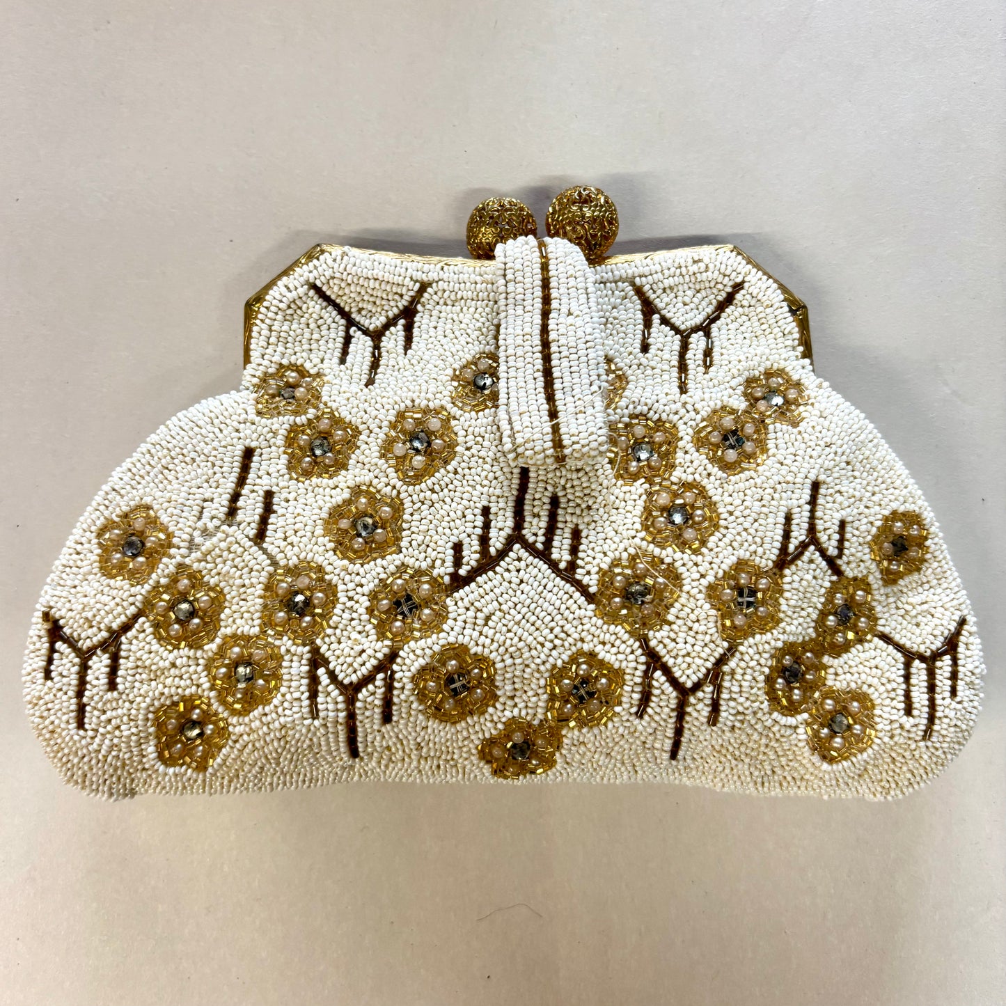 Vintage Belgian Hand-Beaded Evening Bag