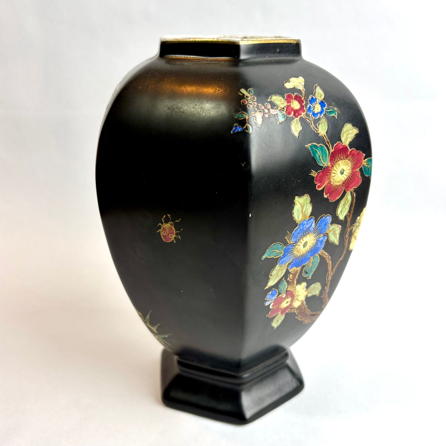 Carlton Ware “Cloisonné” Vase – Heron & Floral Design (c. 1920s–30s)