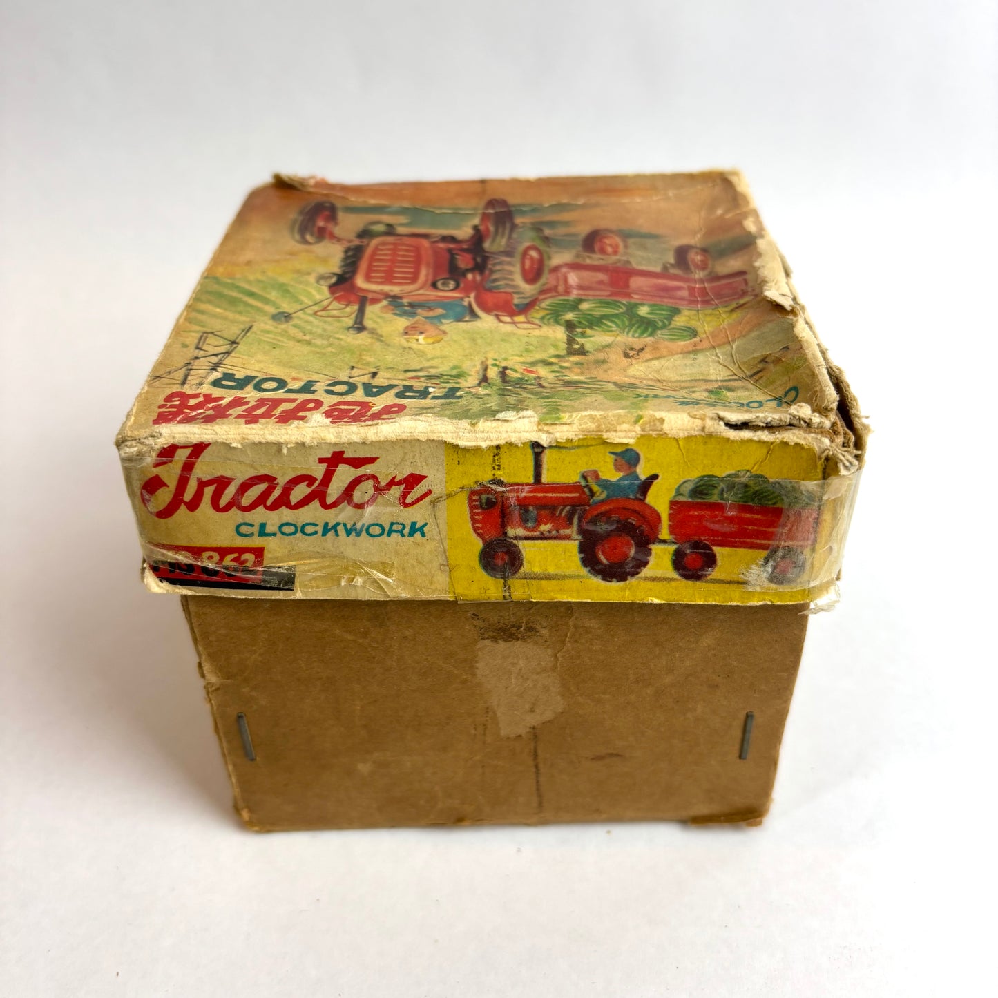 Vintage Chinese Tinplate Tractor with Trailer – “The East is Red” (c.1960s–70s)