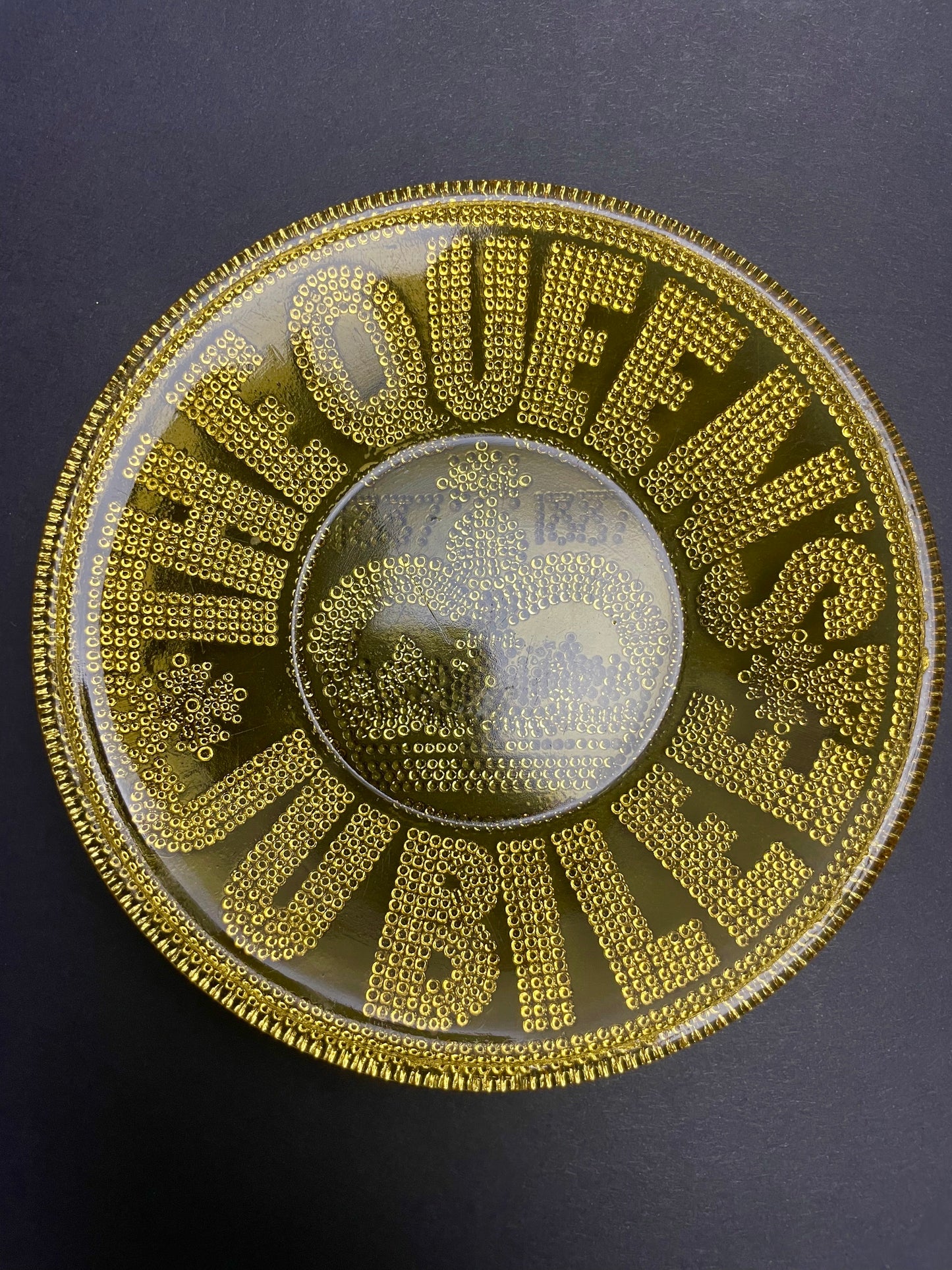 Small Amber Glass Queen Victoria’s Jubilee Plate