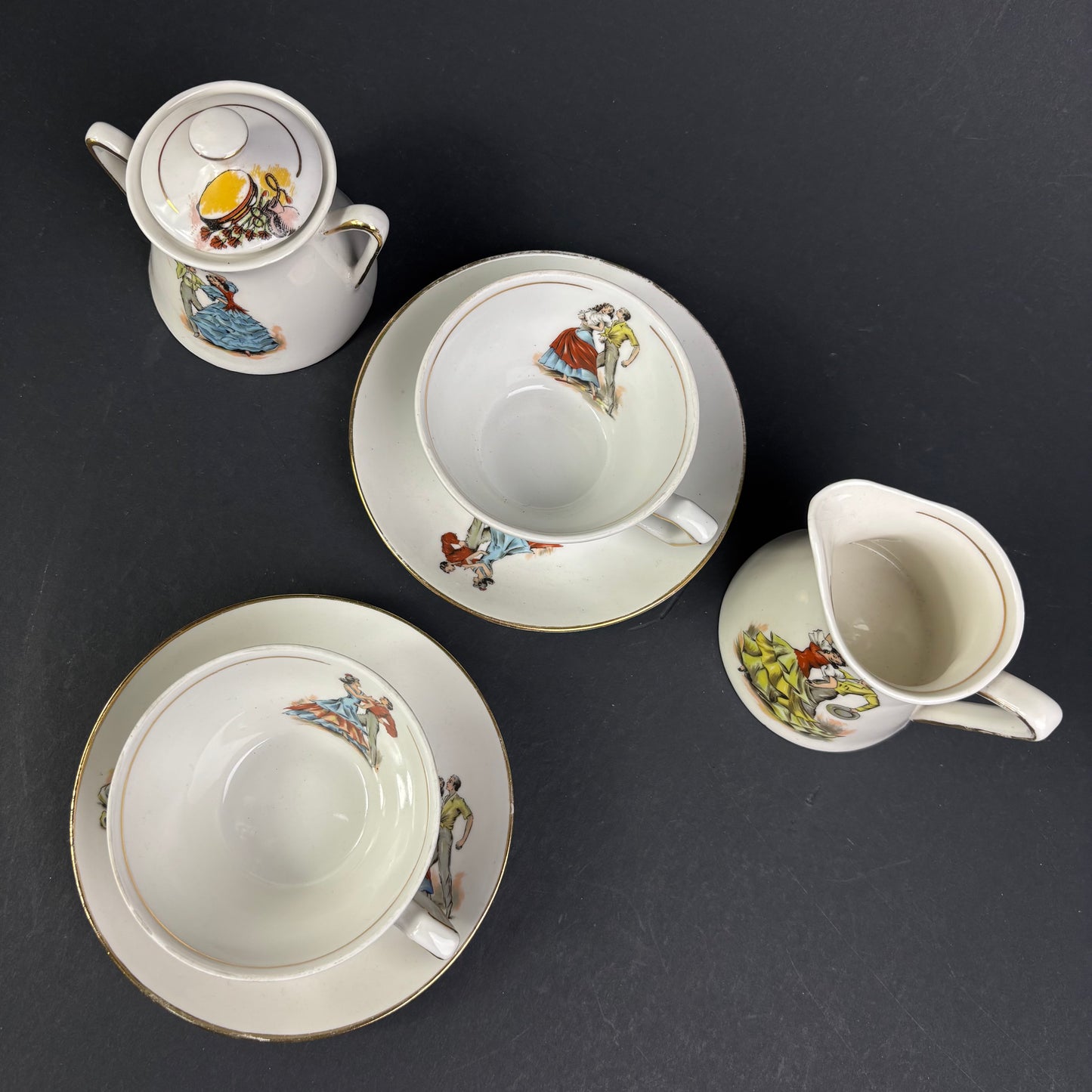 Vintage Spanish Flamenco Tea Set – 6 Piece