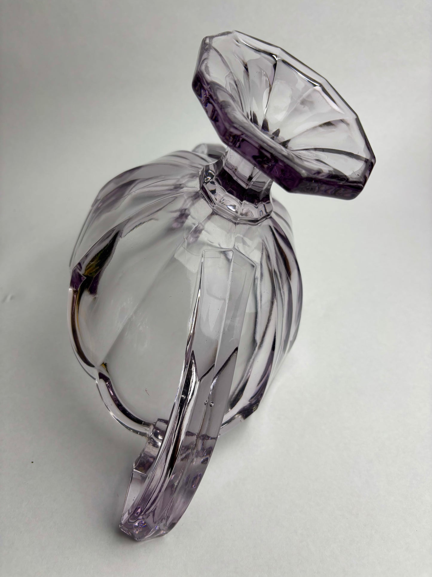 Extra-Large Amethyst Glass Vase by Crown Crystal Glass Australia