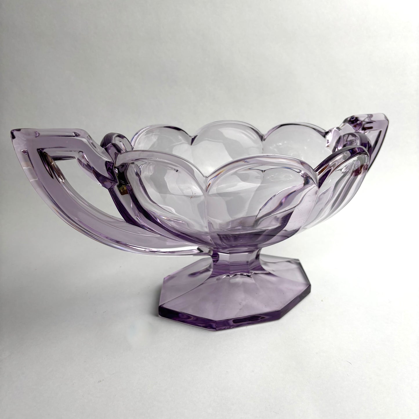 Large Amethyst Glass Vase by Crown Crystal Glass Australia
