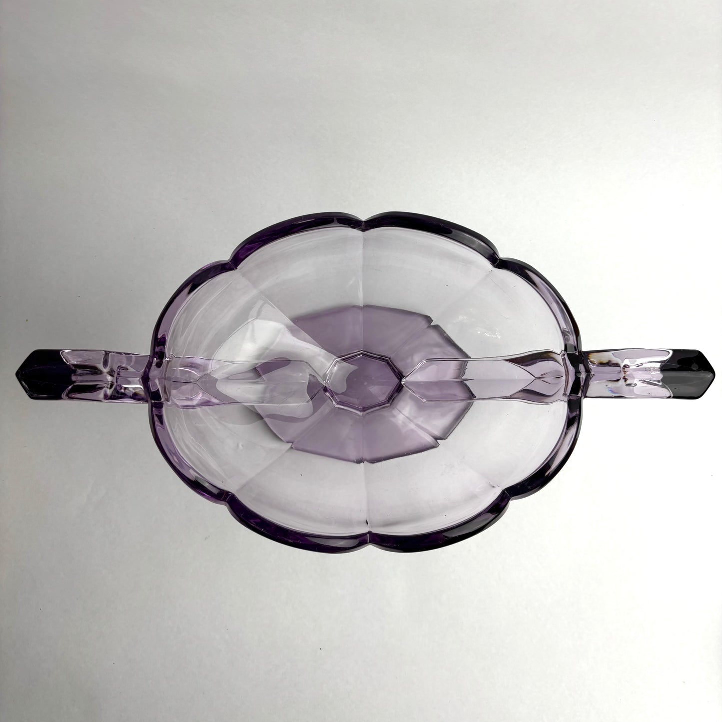 Large Amethyst Glass Vase by Crown Crystal Glass Australia