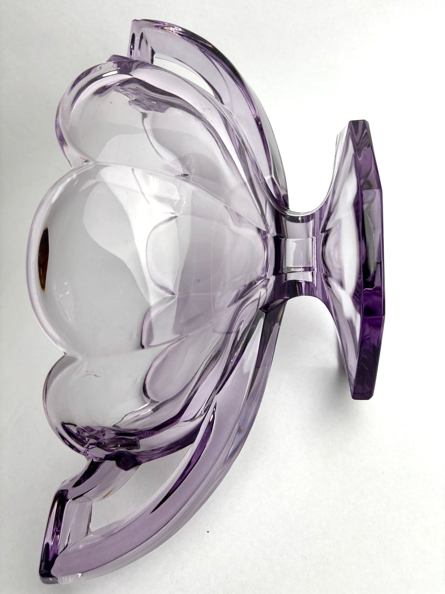 Large Amethyst Glass Vase by Crown Crystal Glass Australia