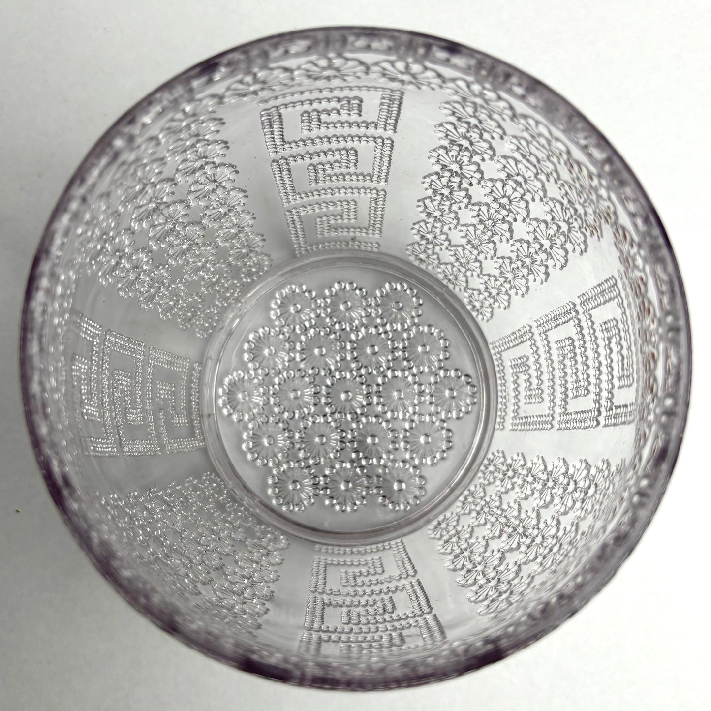 Davidson Amethyst Honey Barrel Daisy Greek Pattern
