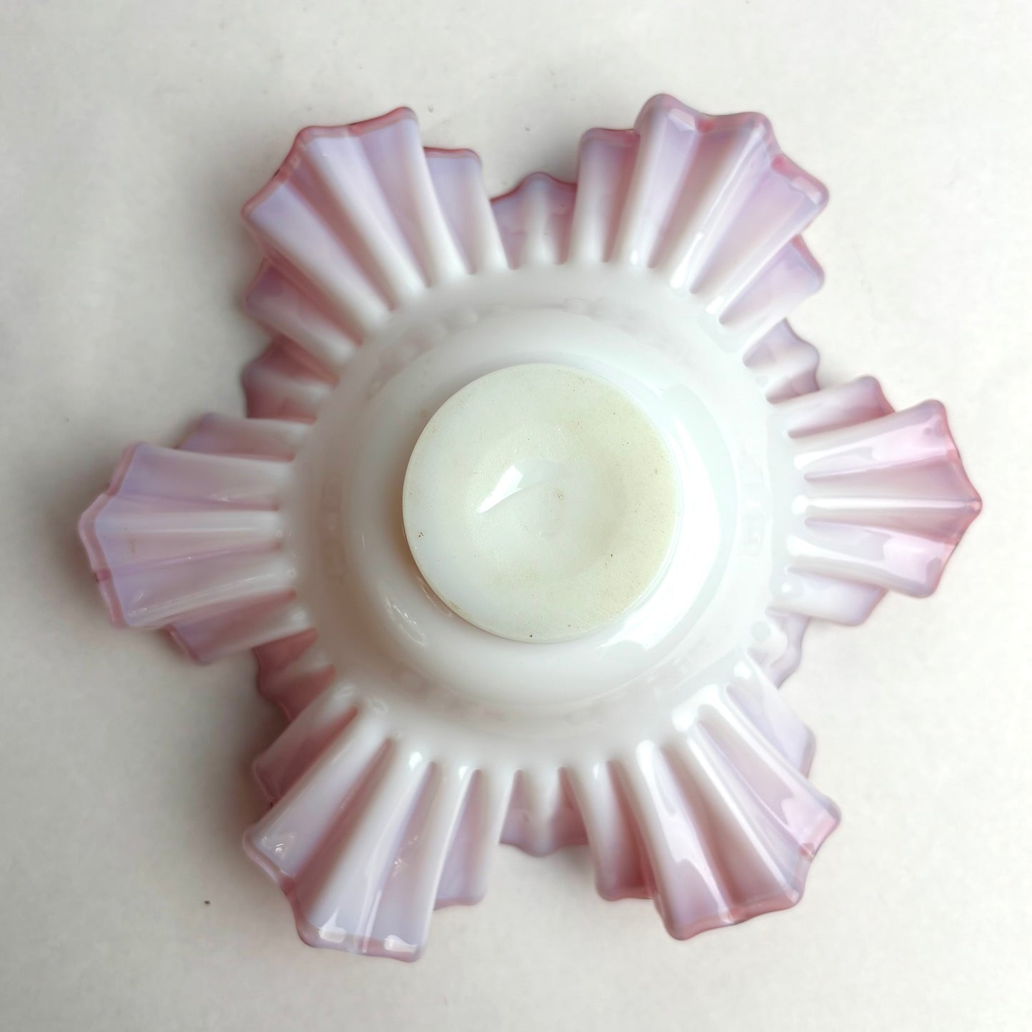 Ruffled Victorian Art Glass Bowl