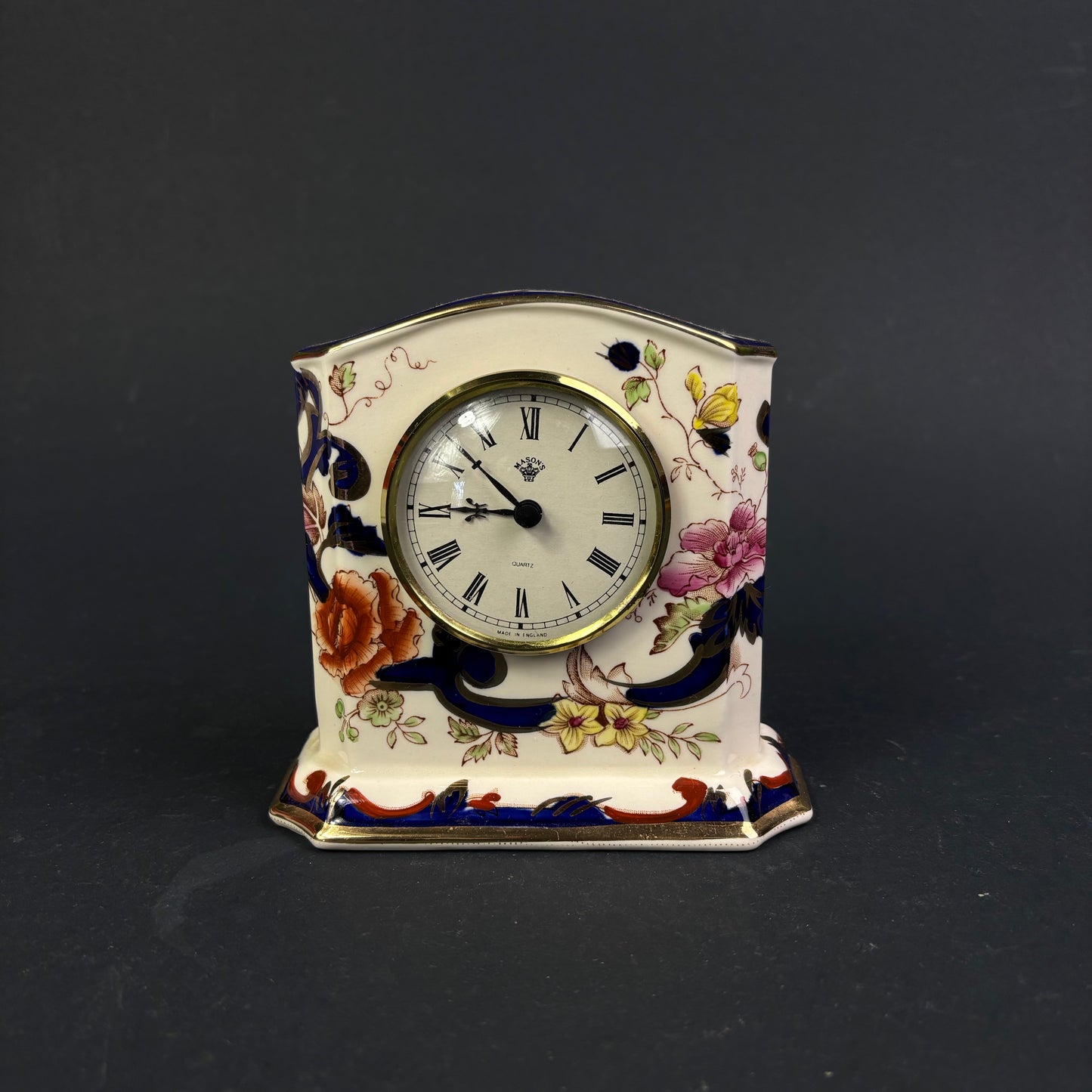 Vintage Mason's Ironstone Mandalay Quartz Mantel Clock – Made in England