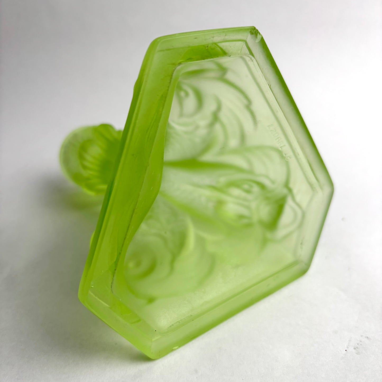 Jobling Frosted Uranium Dolphin Candleholder
