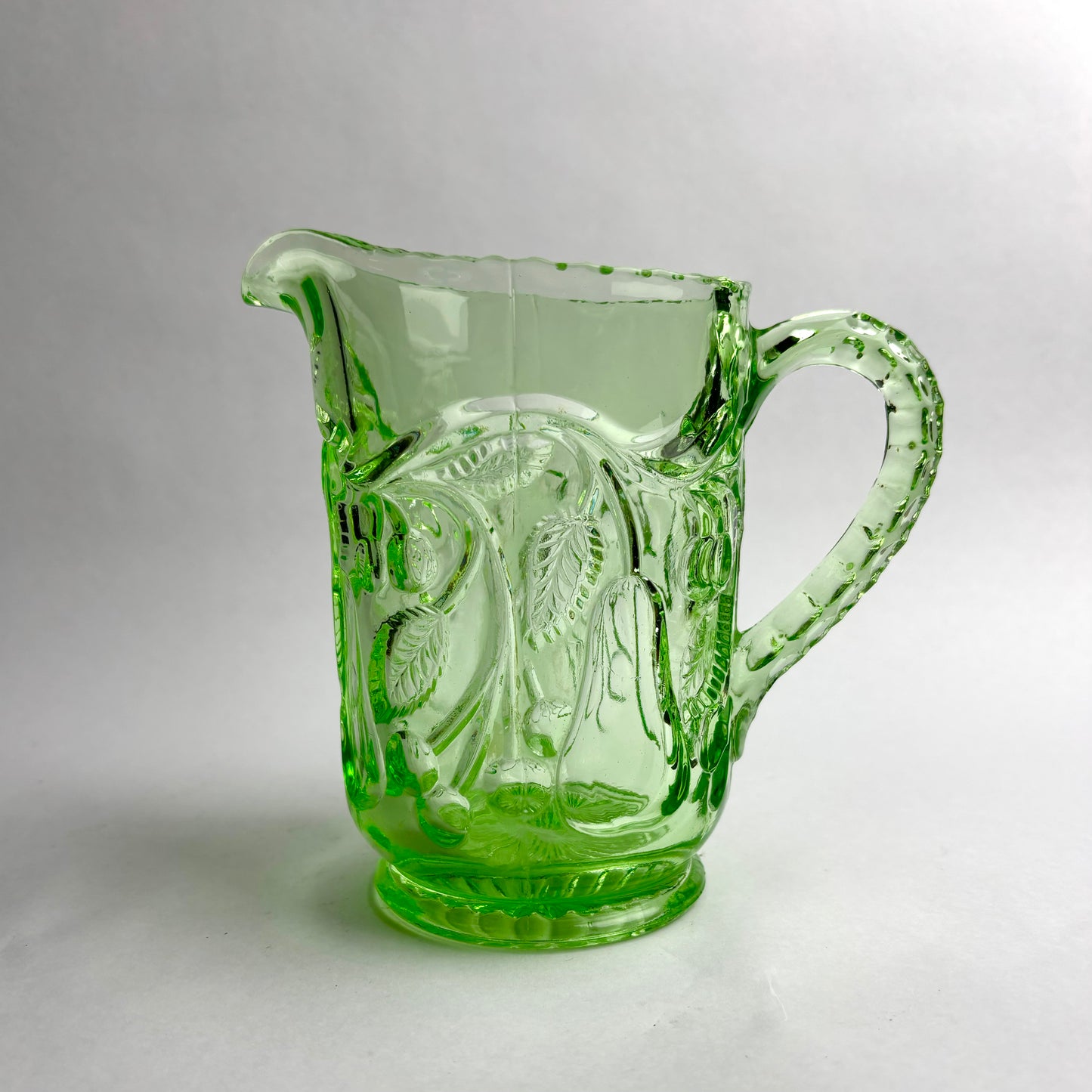 Crown Crystal Australia Uranium Glass Jug