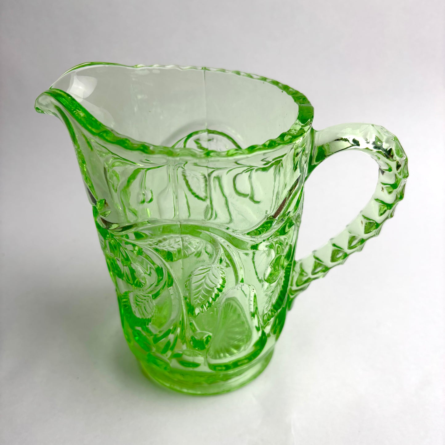 Crown Crystal Australia Uranium Glass Jug
