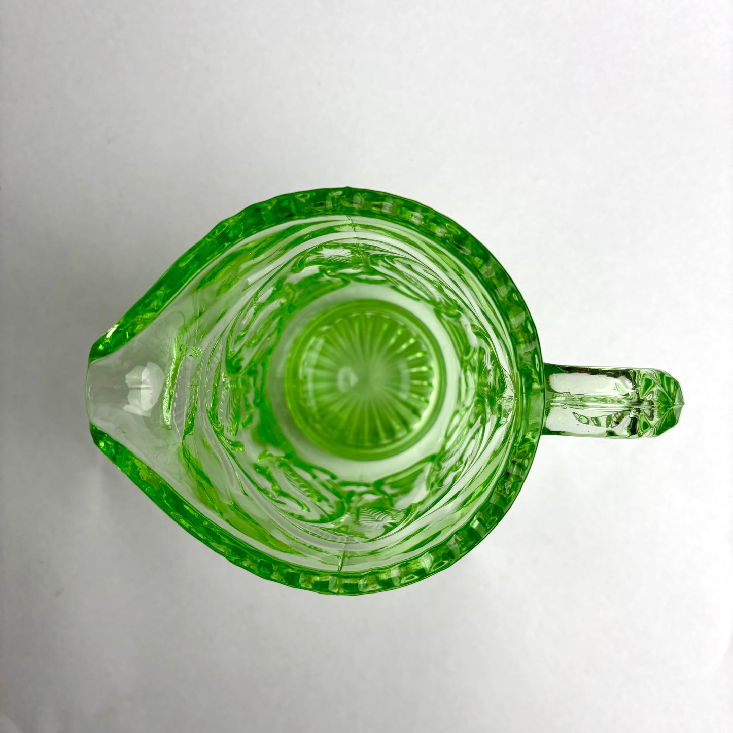 Crown Crystal Australia Uranium Glass Jug