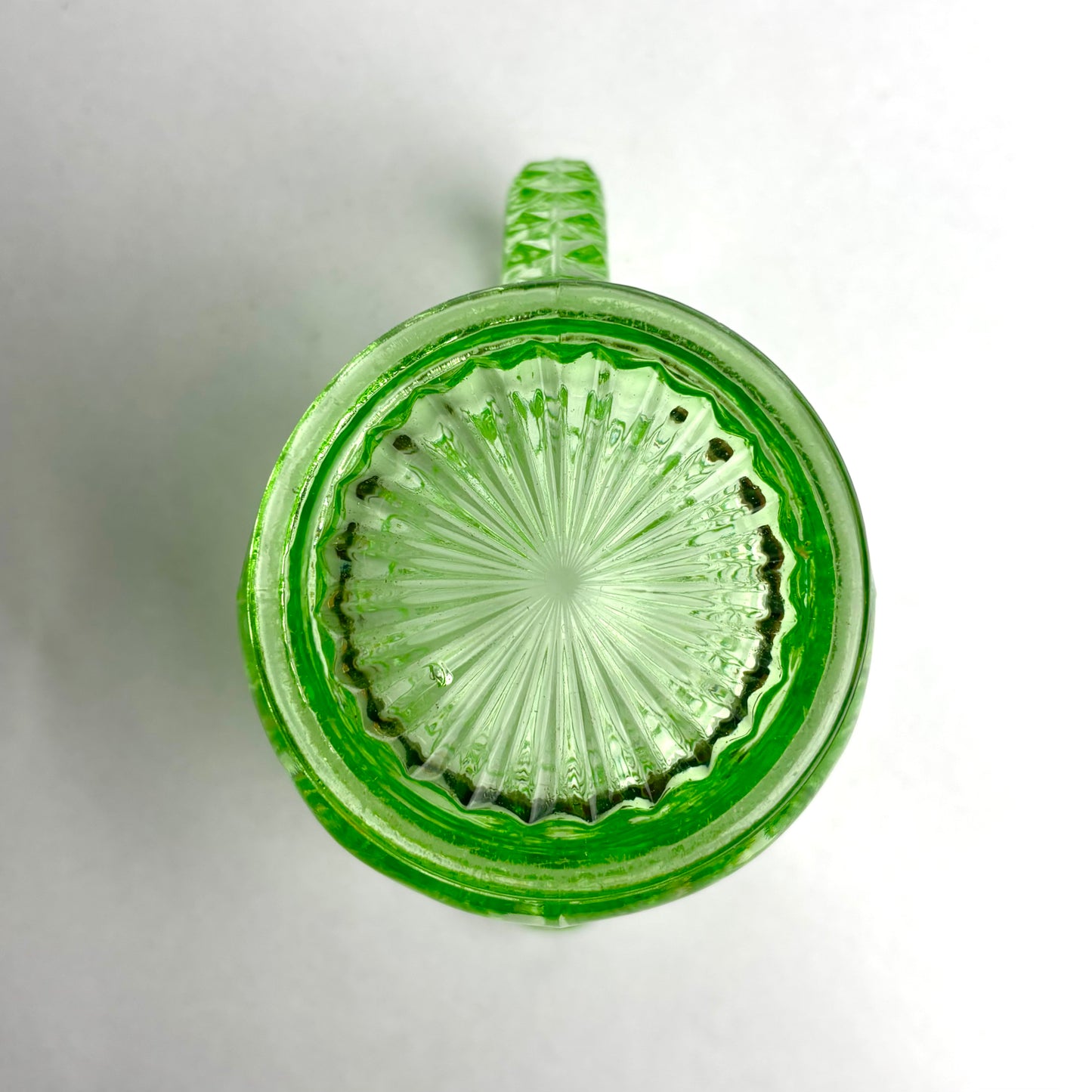 Crown Crystal Australia Uranium Glass Jug