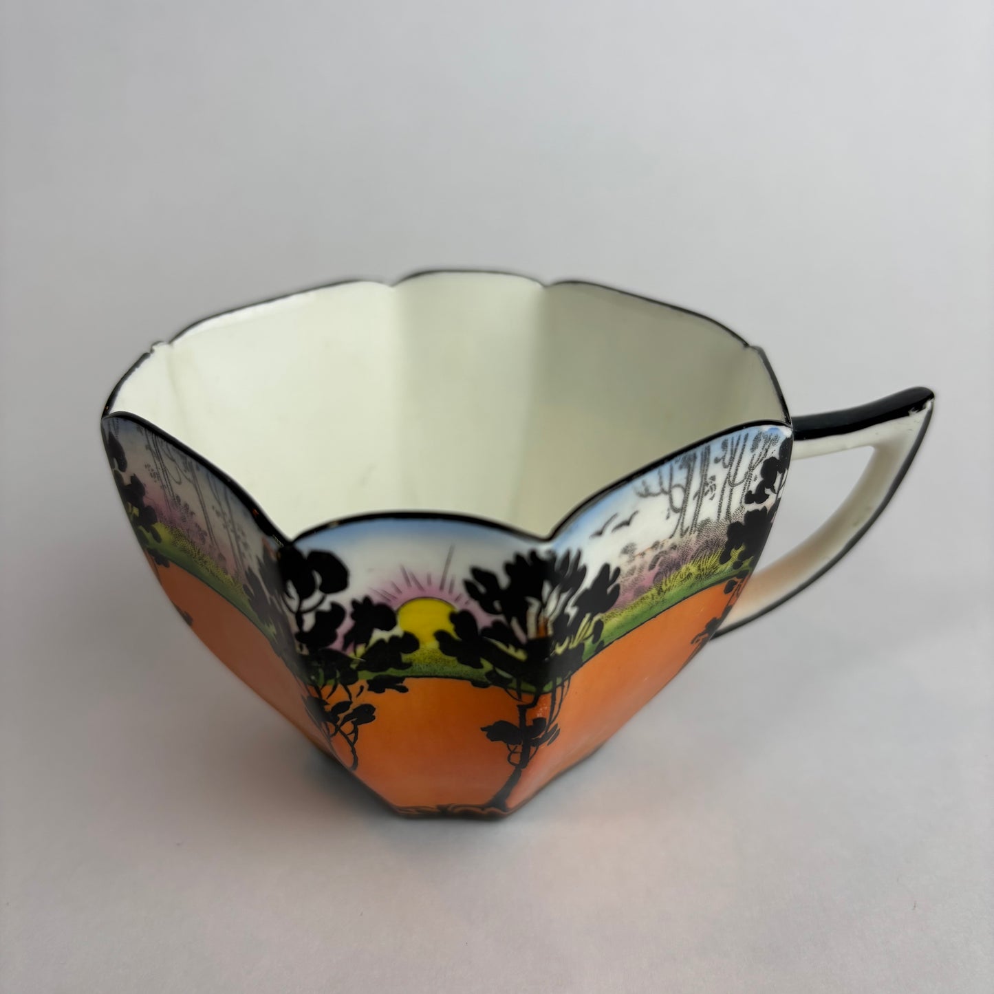 Shelley “Sunset & Trees” Trio, Queen Anne Shape (c.1930s)