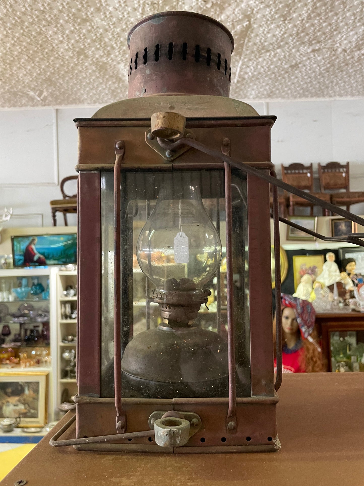 Neptune Copper & Brass Ship Oil Lantern Industrial