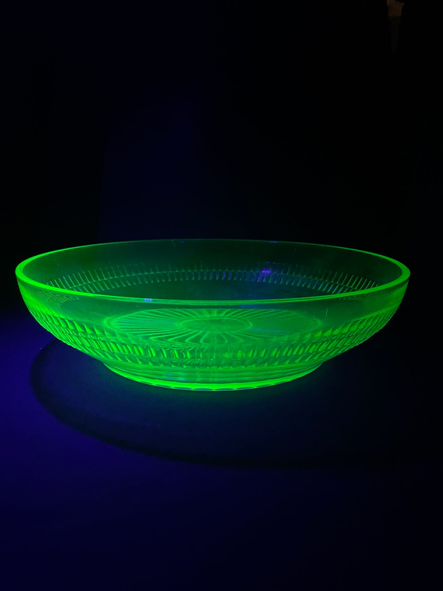 Large Uranium Glass Bowl