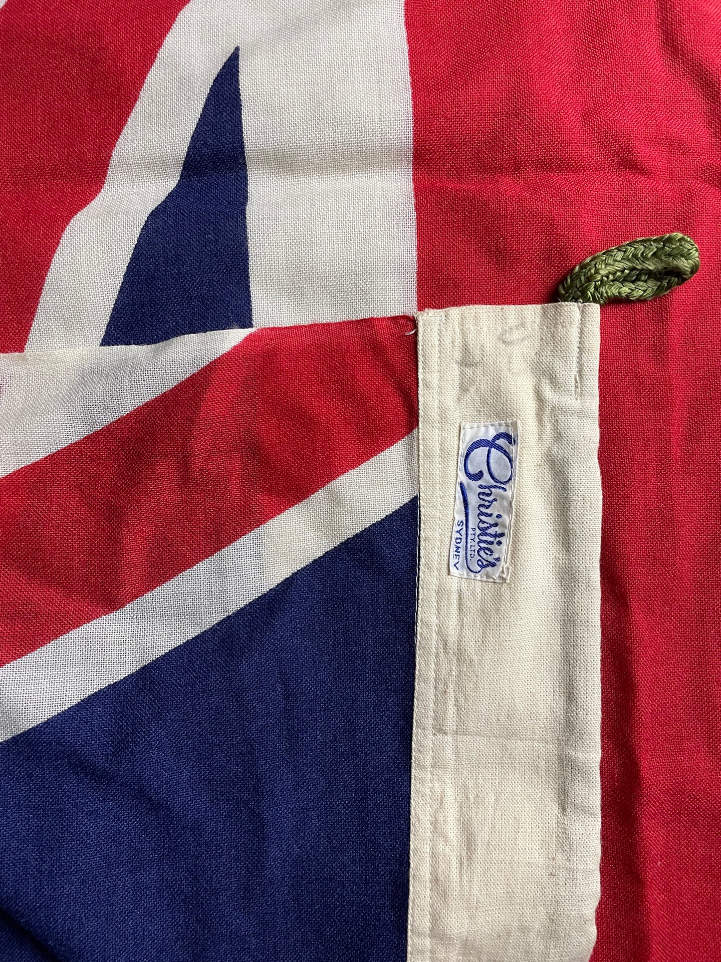Large vintage linen UK flag