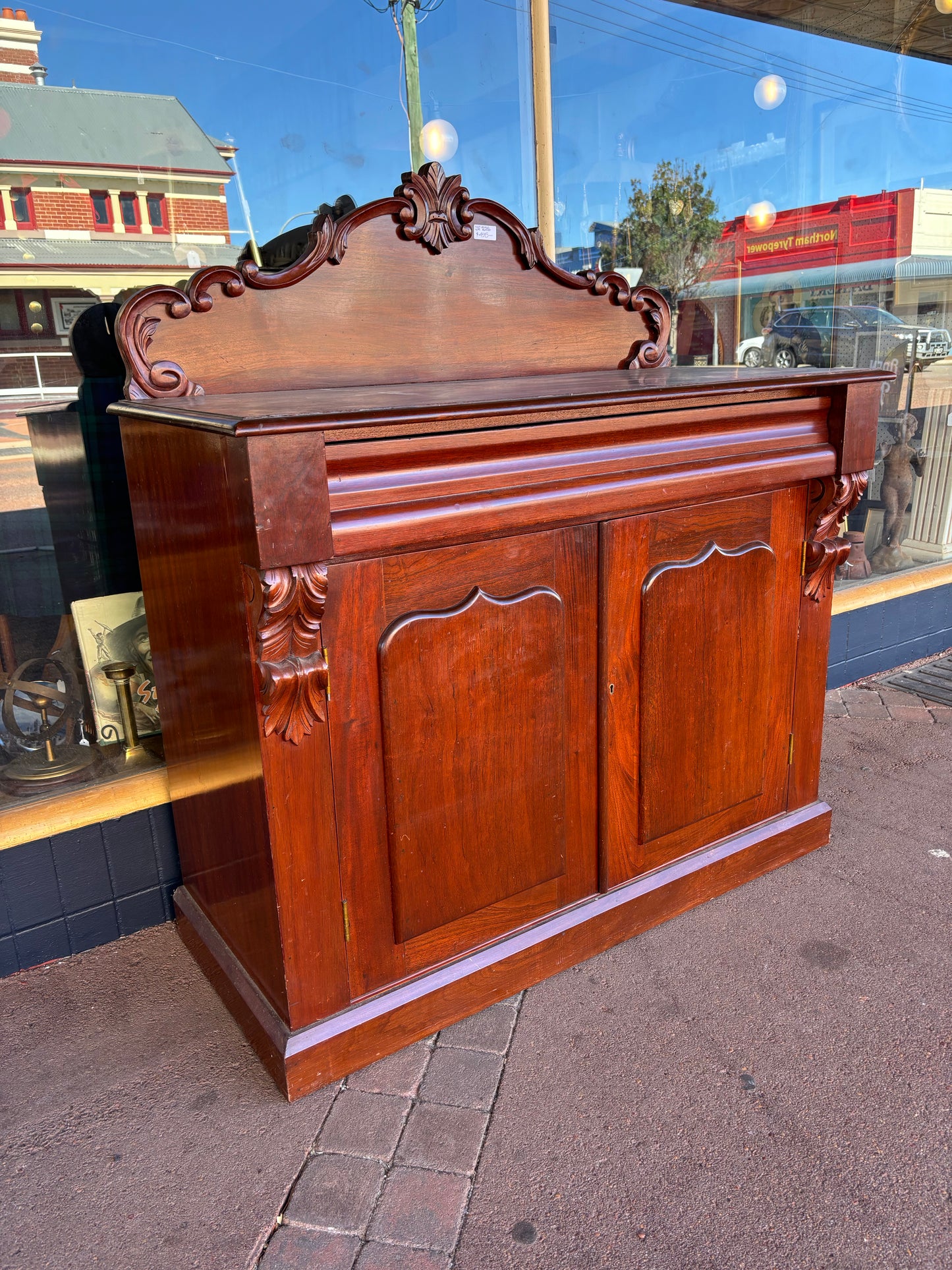 Quality Vintage Victorian-Style Mahogany Chiffonier Sideboard