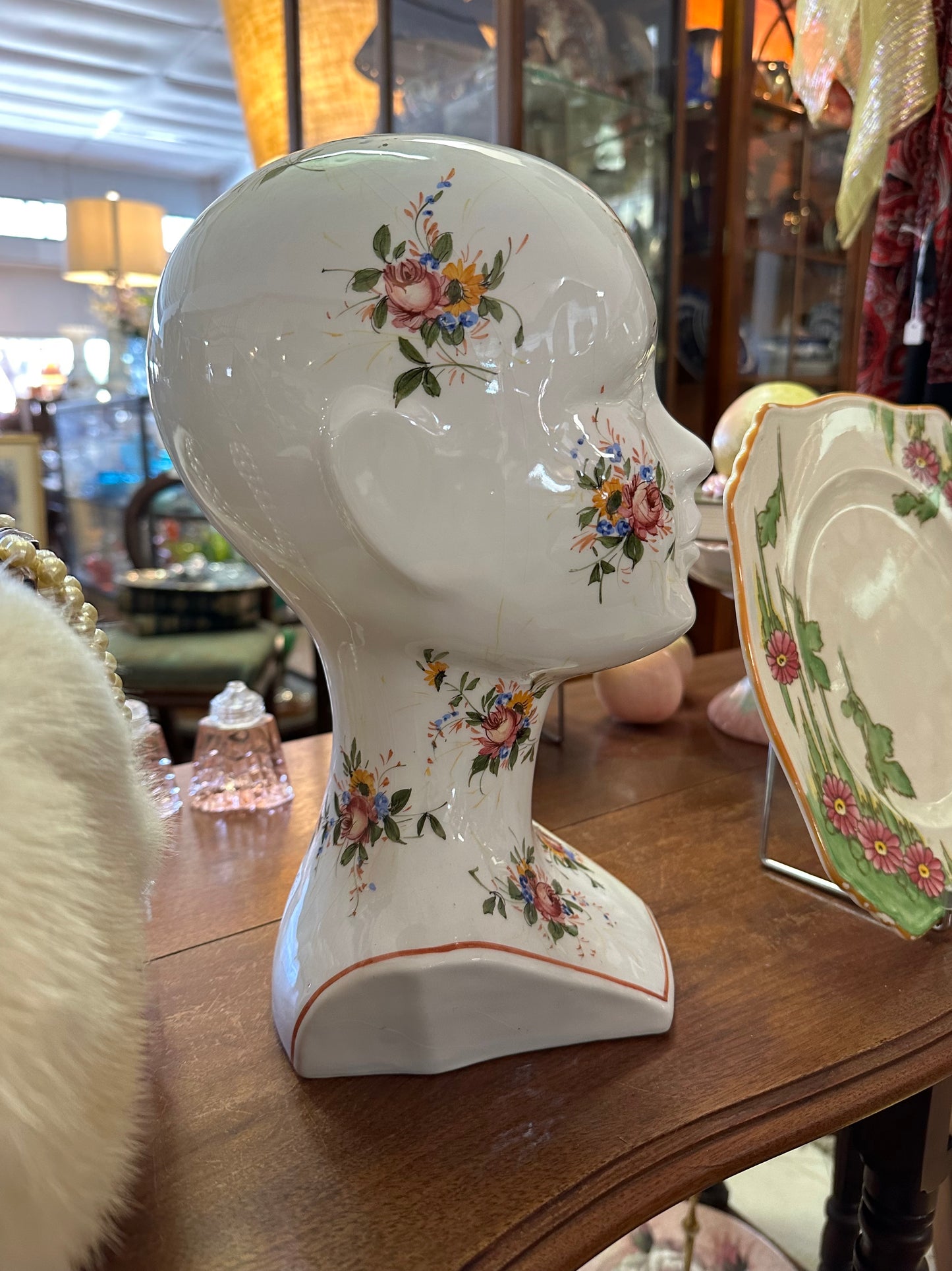 Vintage Italian Porcelain Head with Crazing