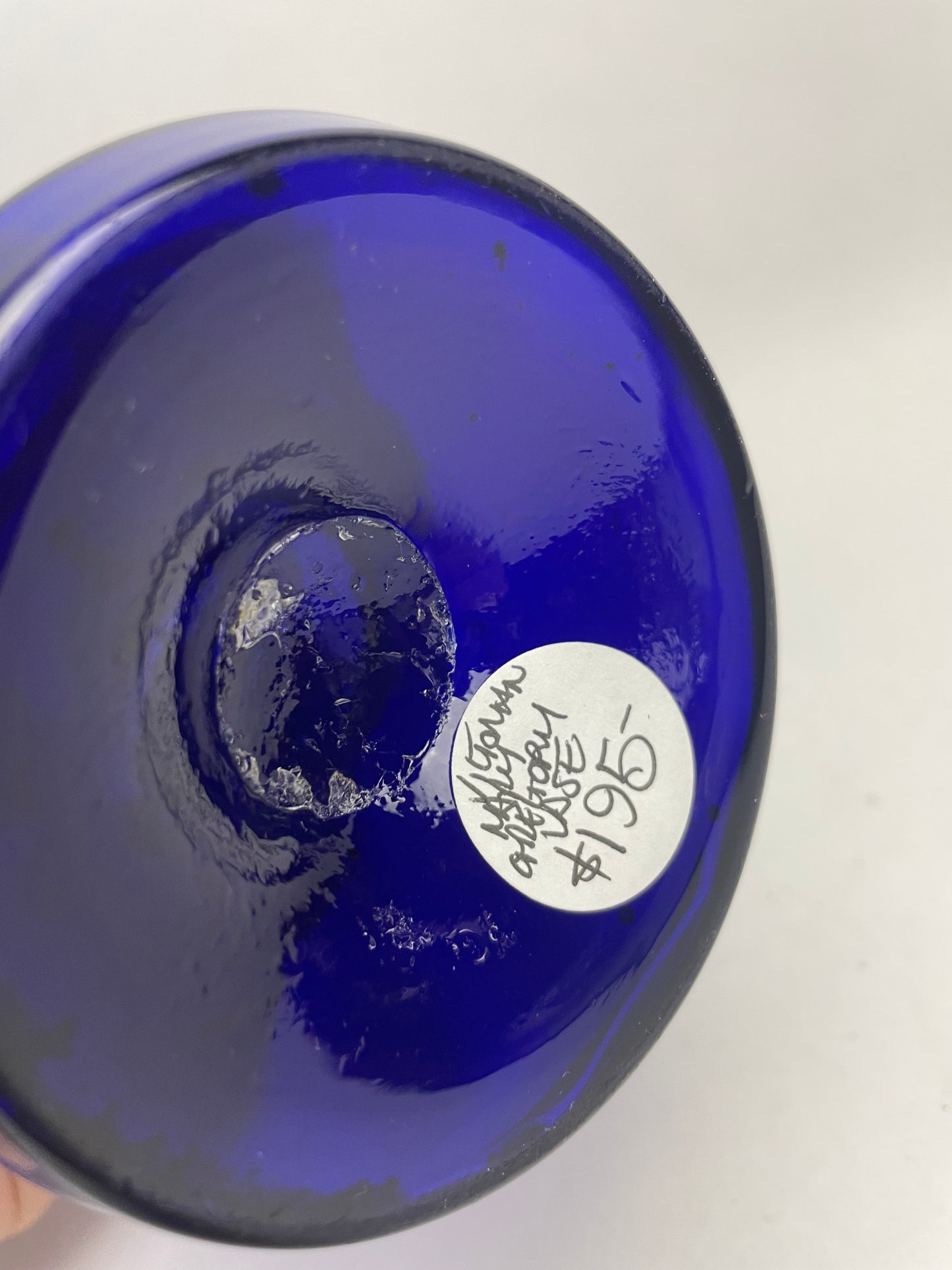 Blue Victorian Mary Gregory Vase