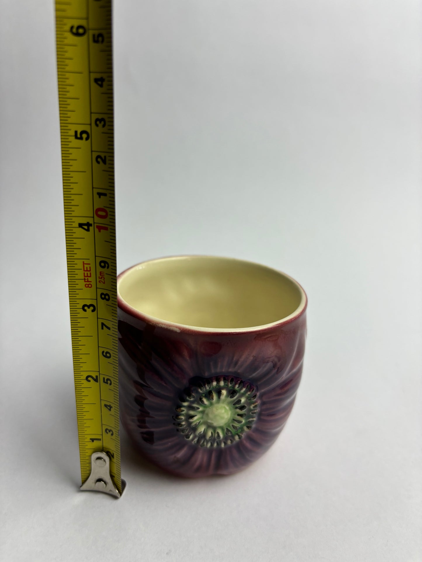 Anemone Majolica Pot & Saucer by Shorter & Son
