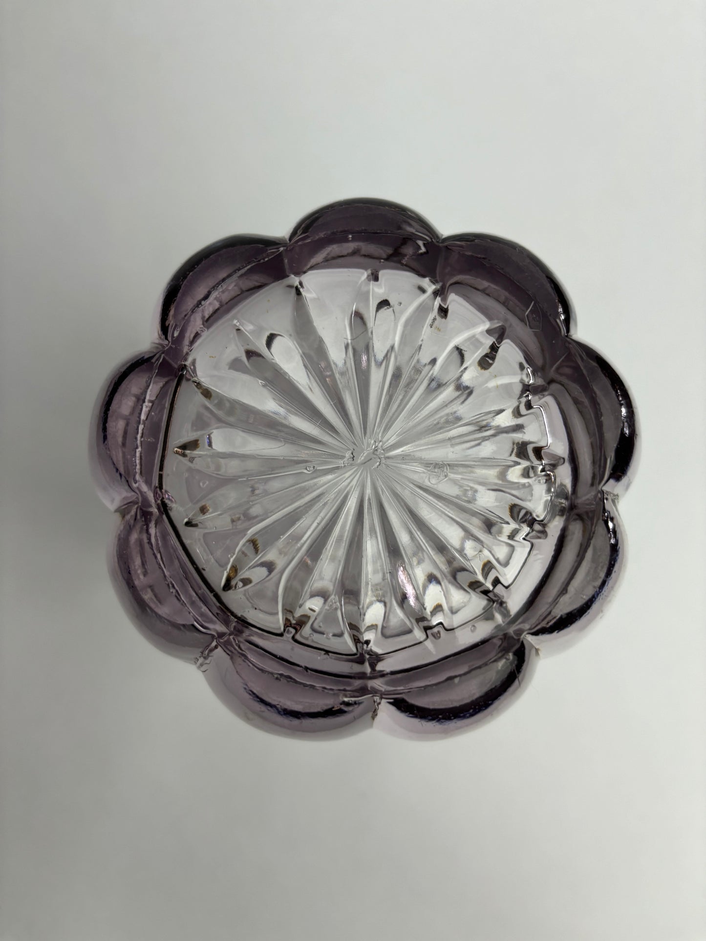 Antique Etched Amethyst Glass Vase
