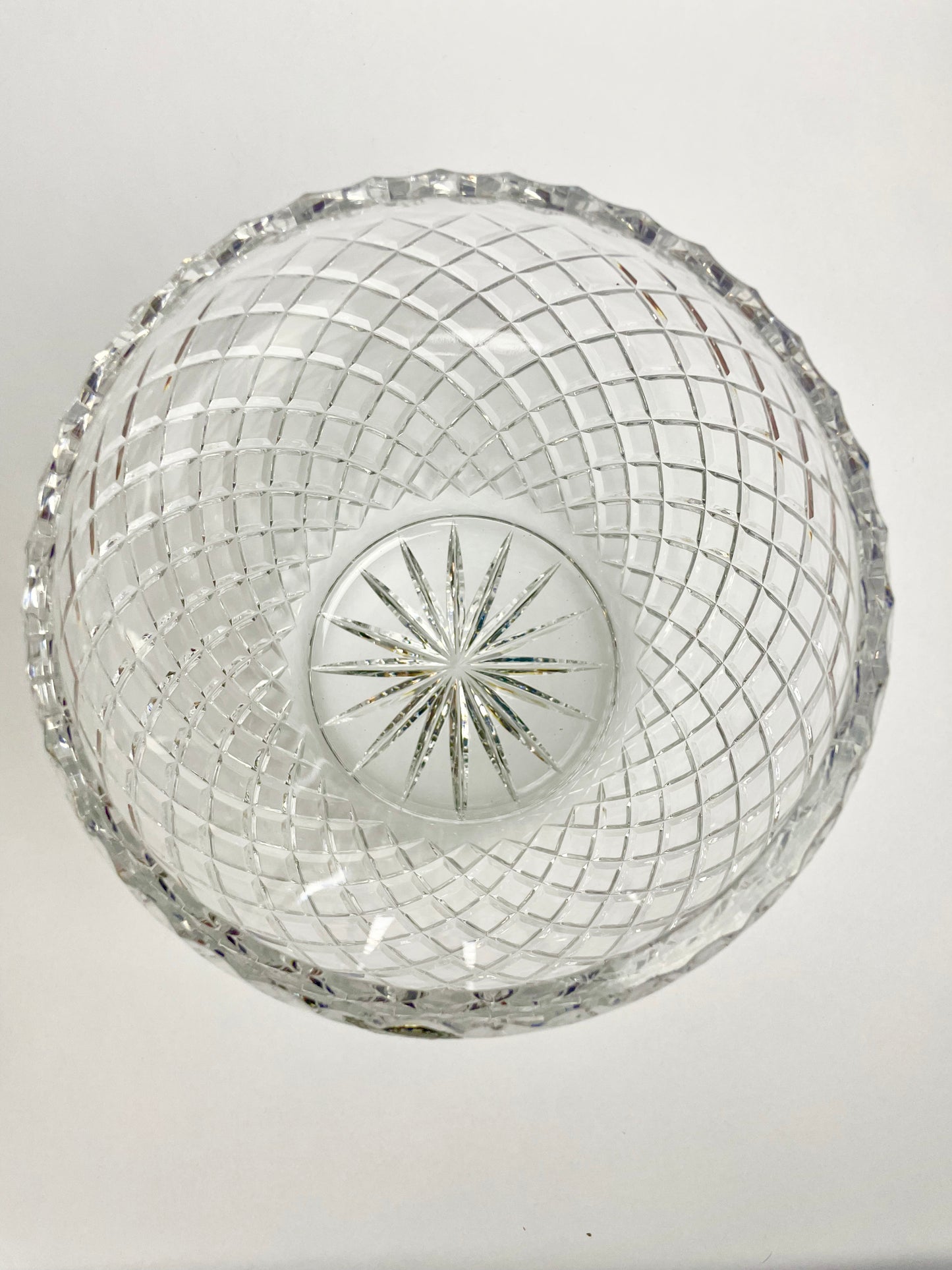 Large, heavy vintage Bohemia Crystal vase