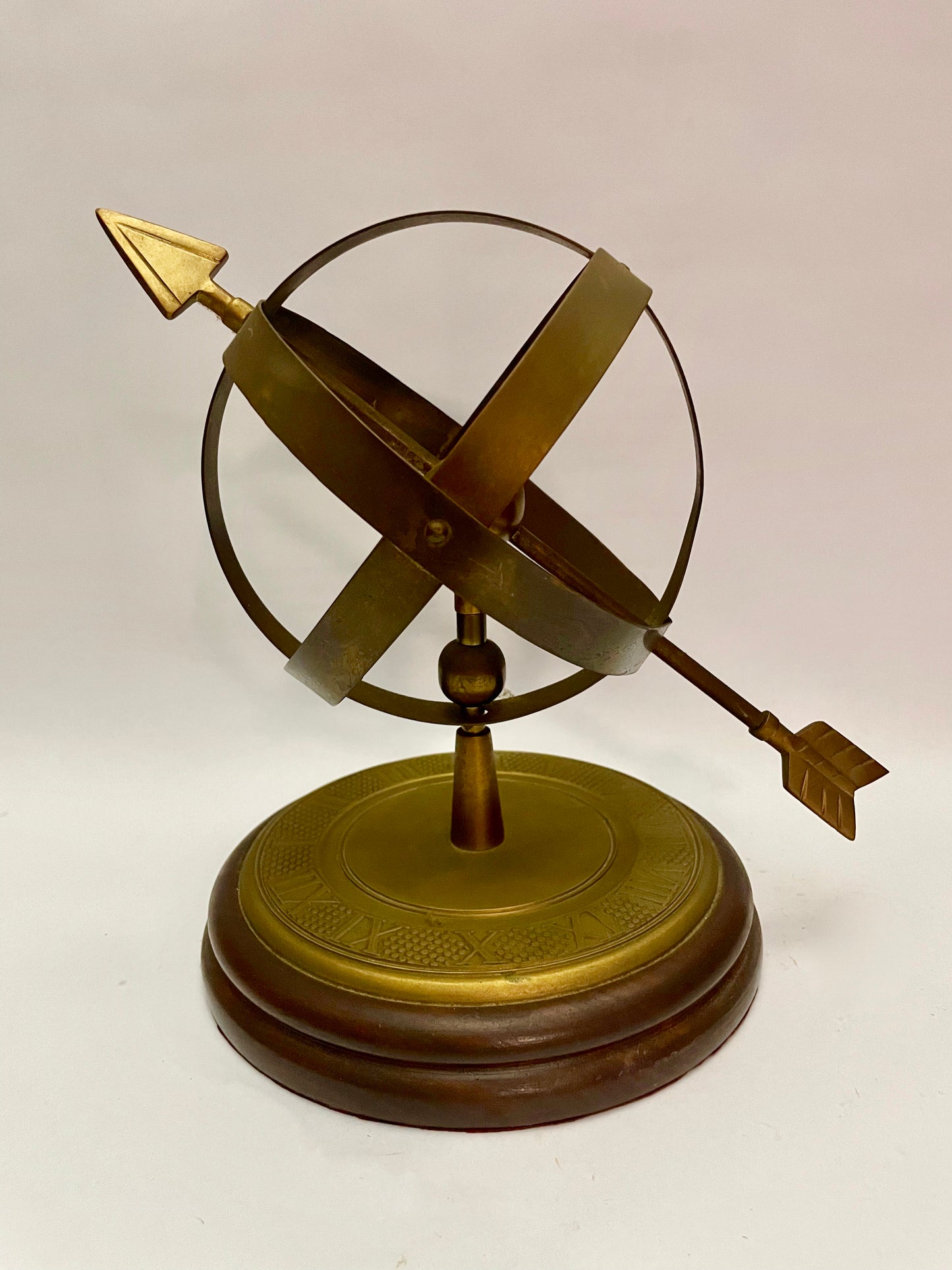 Vintage metal armillary sphere