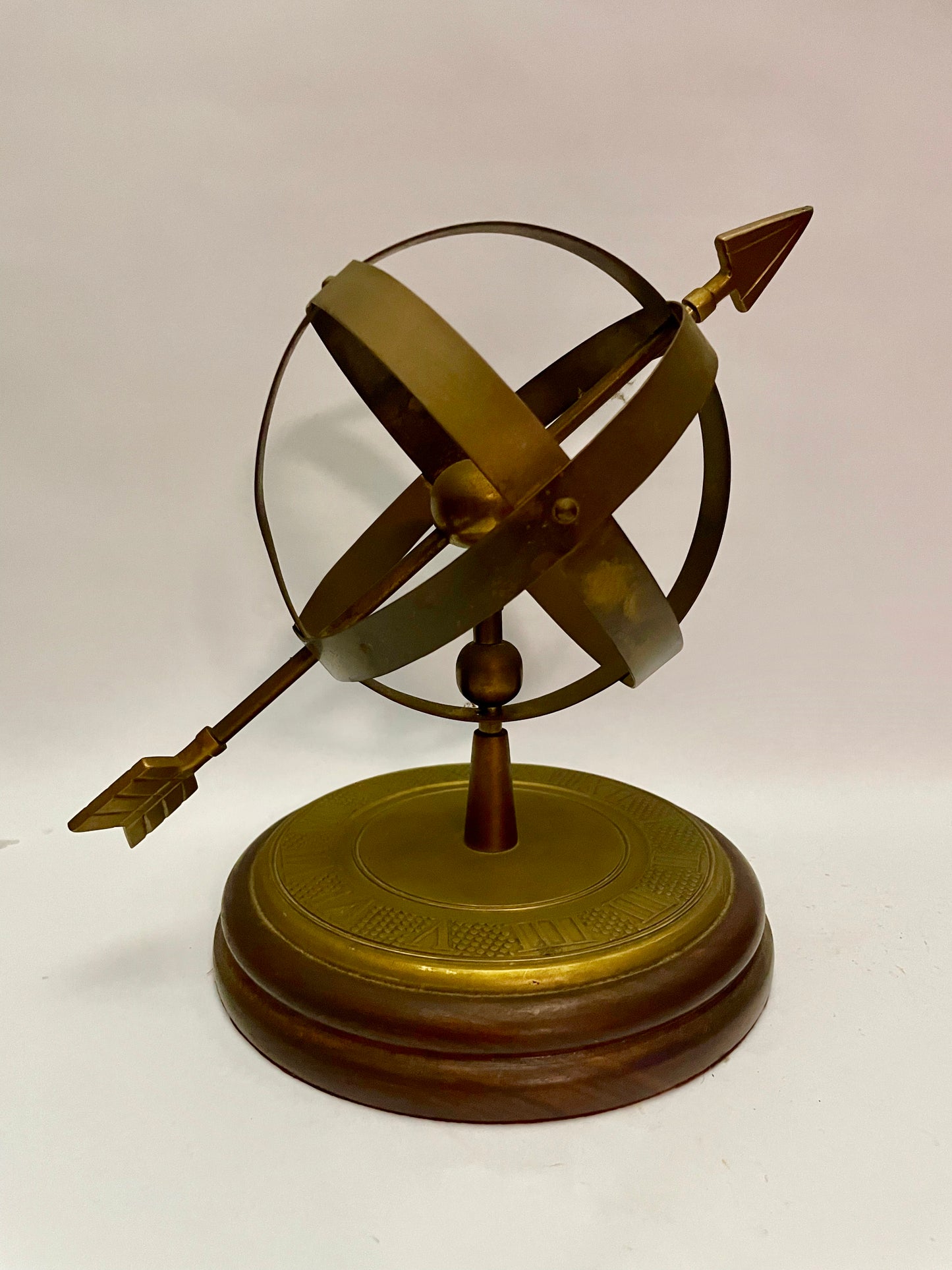 Vintage metal armillary sphere