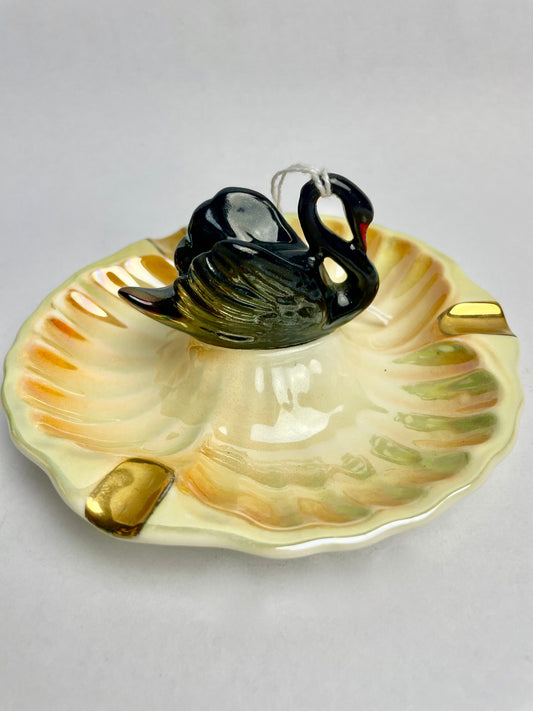 Wembley Ware Black Swan Ashtray