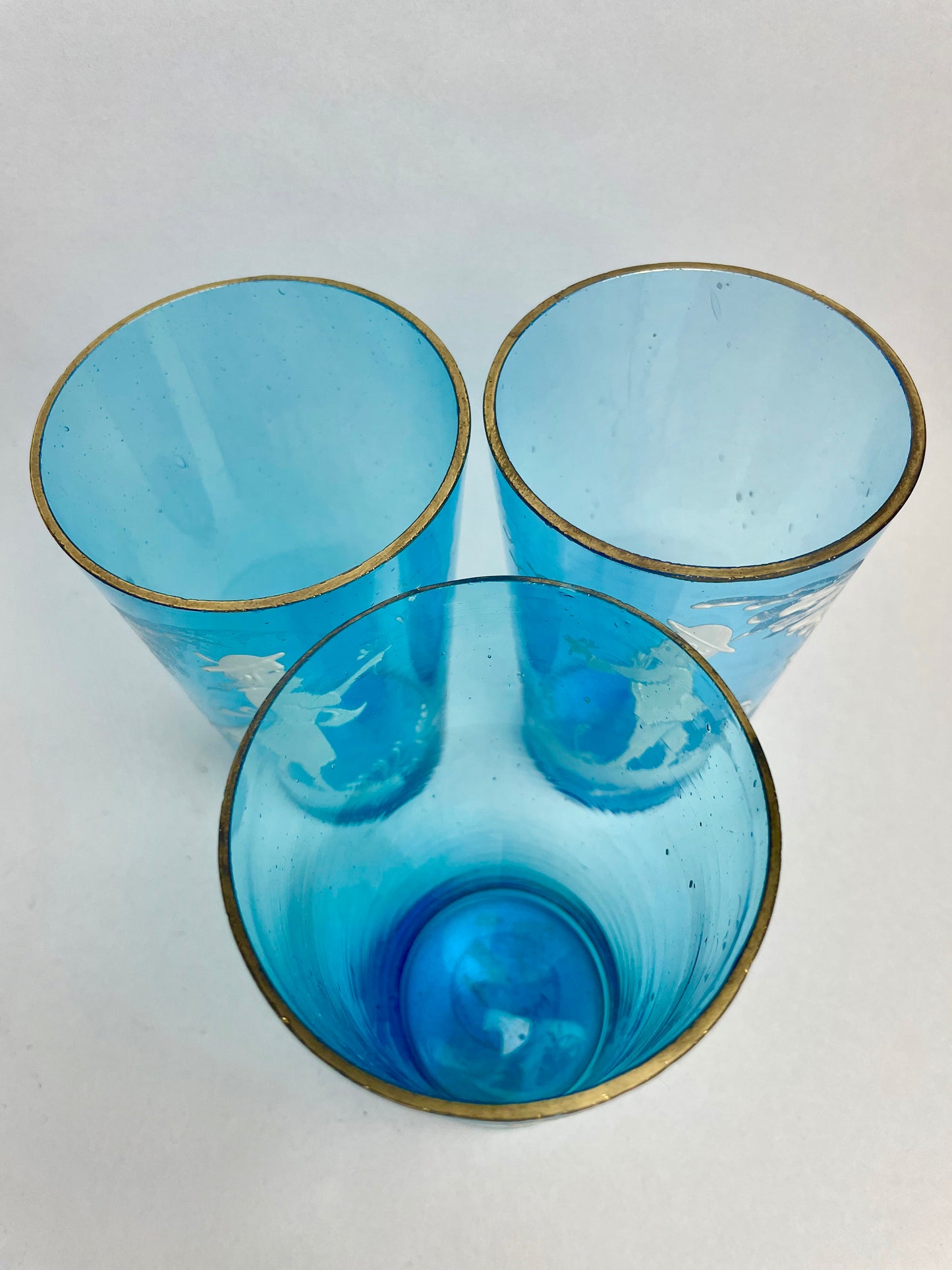 Victorian Mary Gregory Glass Beakers
