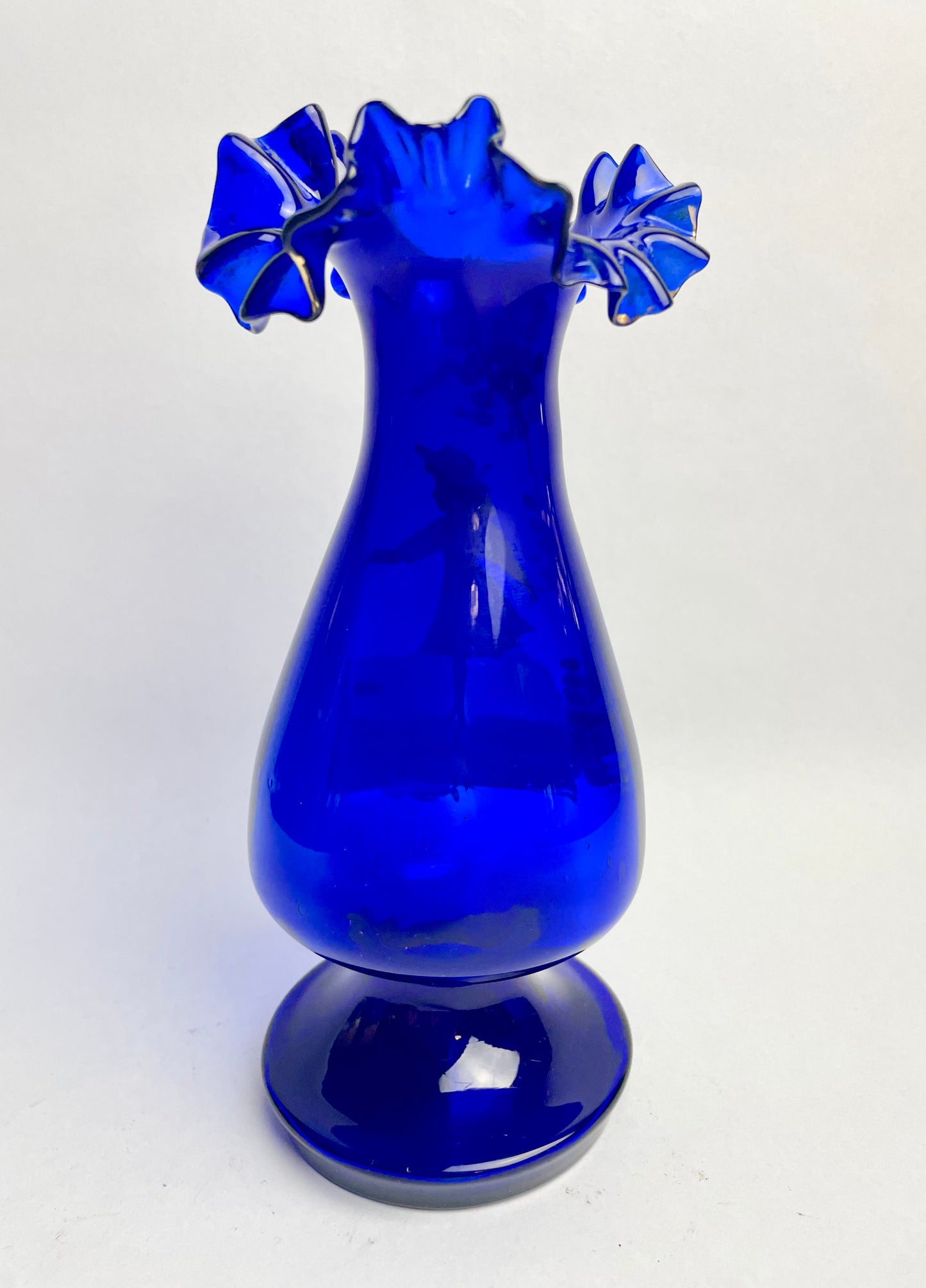 Blue Victorian Mary Gregory Vase