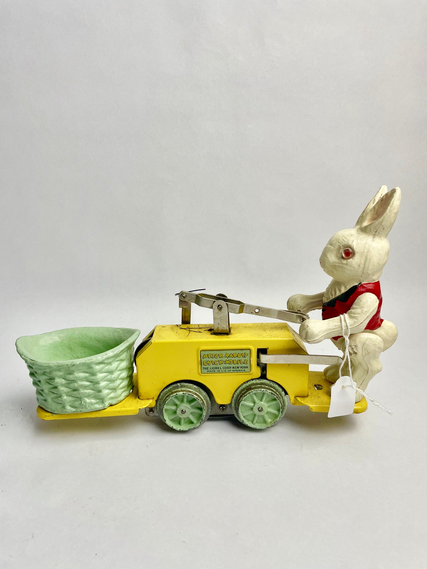 1930s Lionel Prewar Peter Rabbit Easter Bunny Handcar with Flanged Wheels