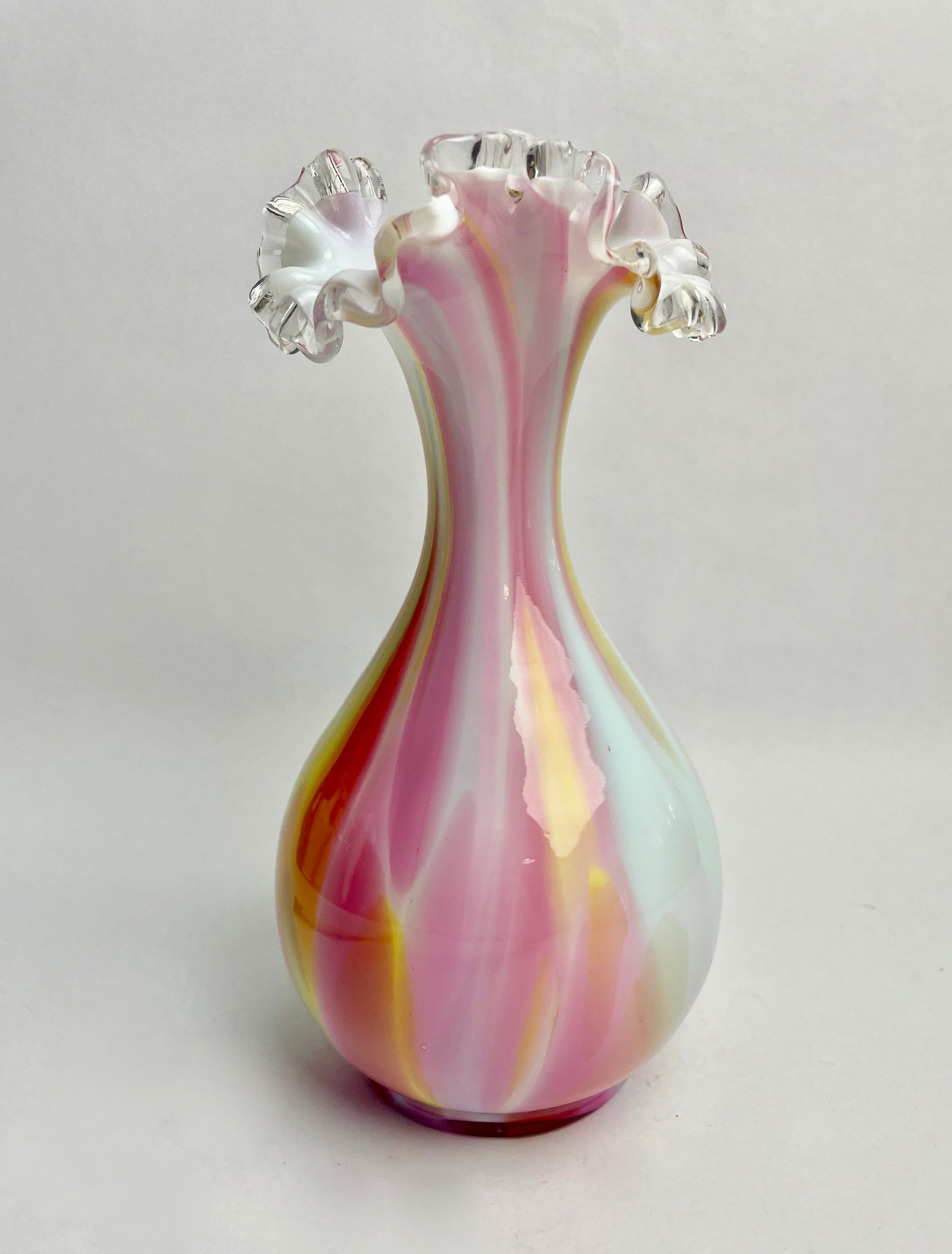 Victorian Candy Swirl Glass Vase