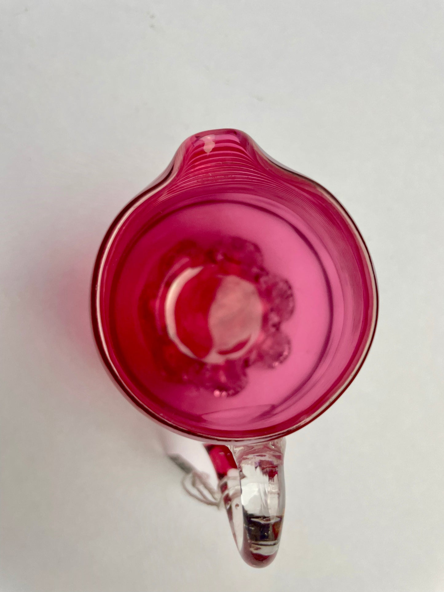 Small Victorian Cranberry Jug with Lacittino Trim