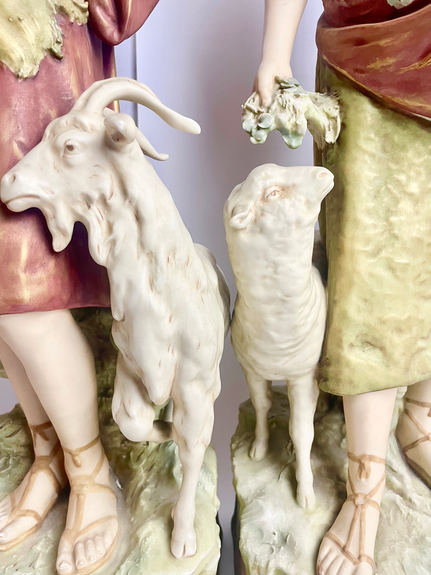 Fabulous Large Antique Pair of Royal Dux Bohemia Figures
