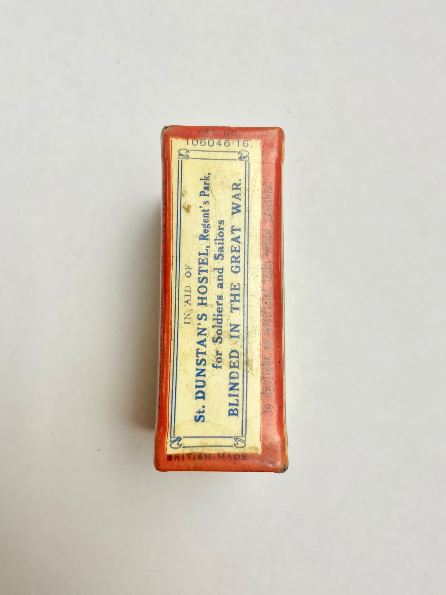 WWI British Matchbox Cover