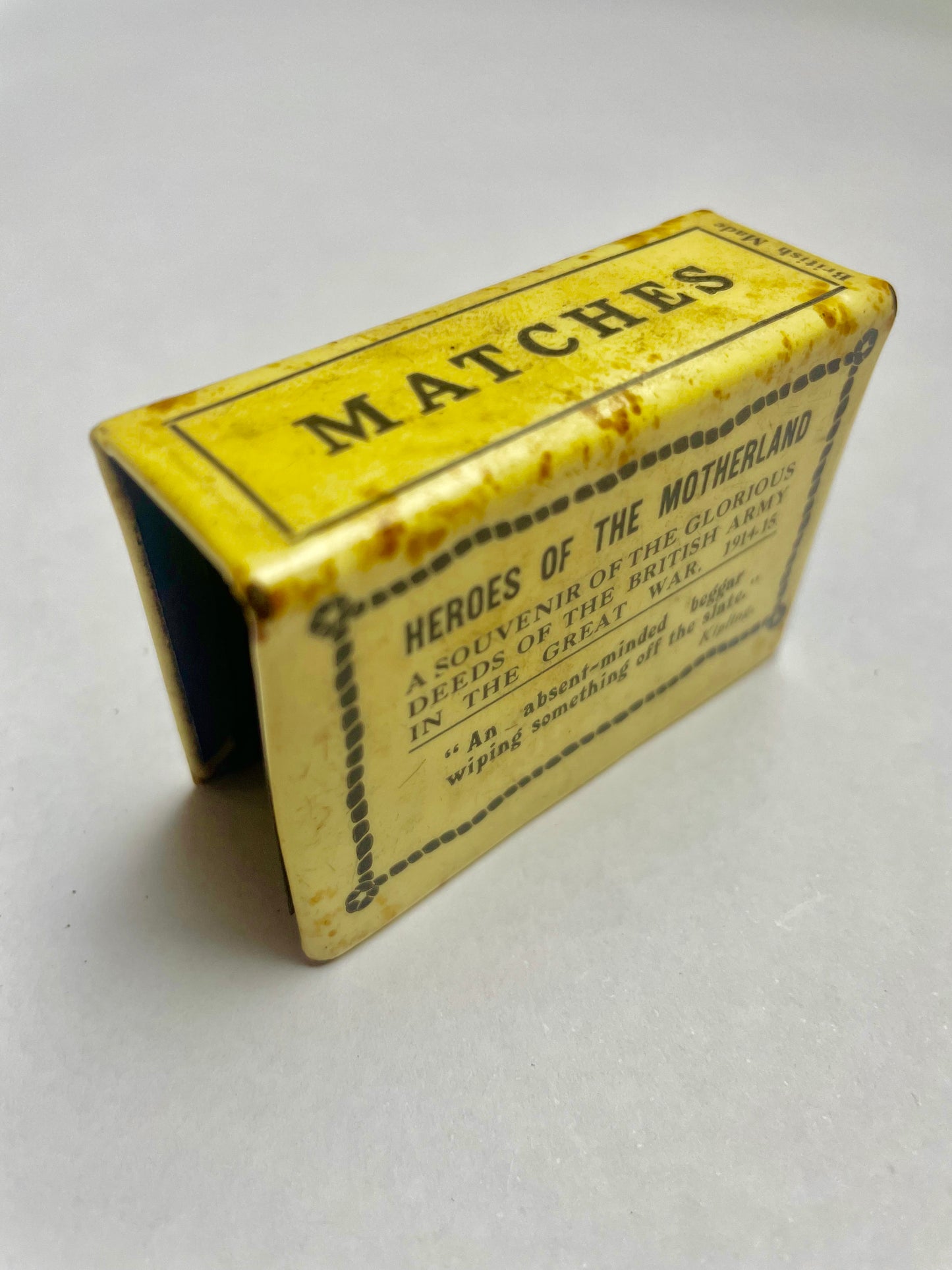 WWI British Matchbox Cover