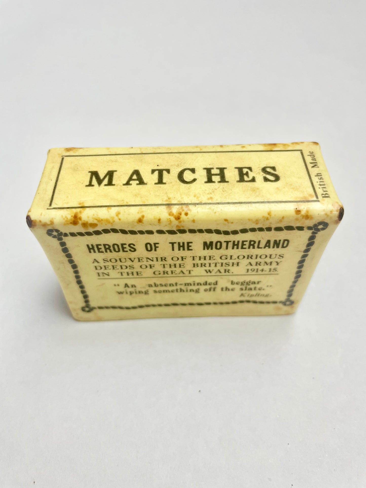 WWI British Matchbox Cover