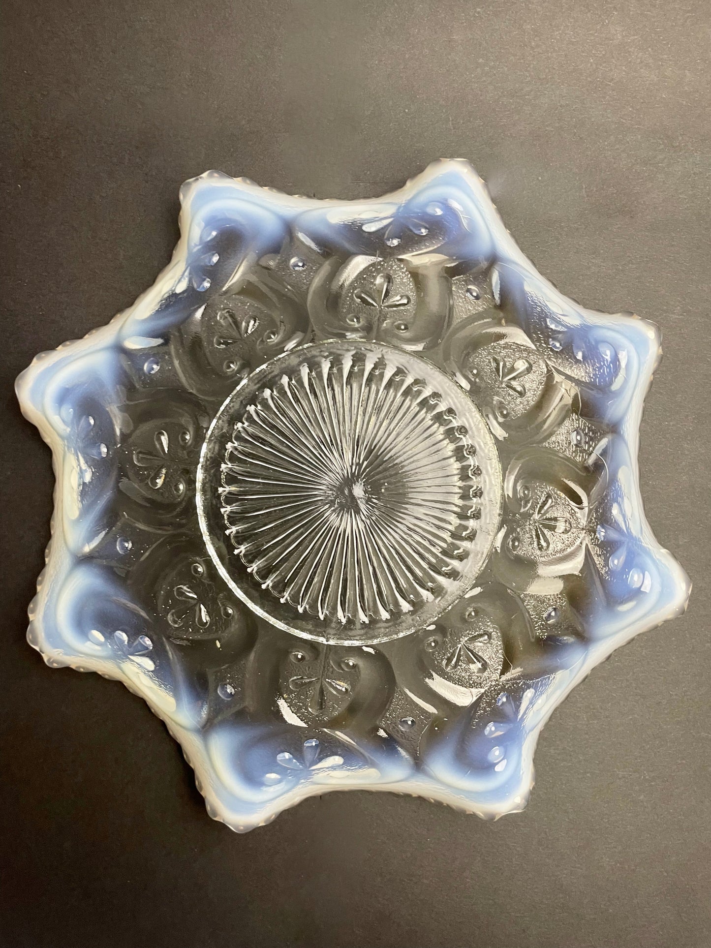 Victorian Vaseline Glass Bowl