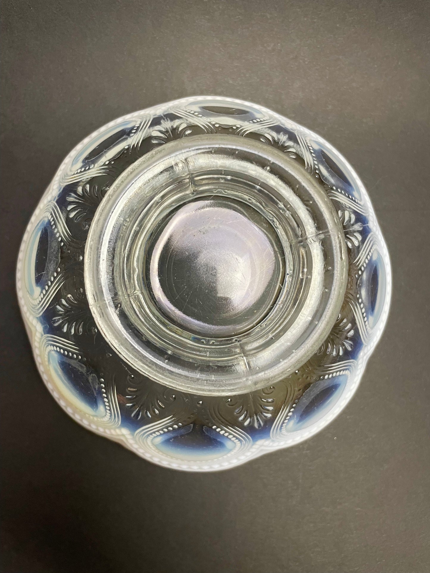 Small Victorian Vaseline Glass Bowl