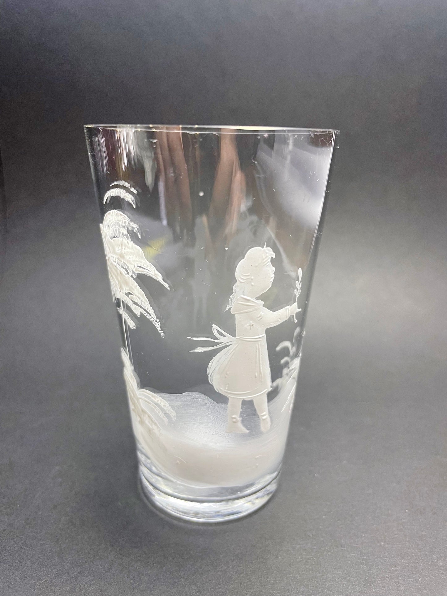 Mary Gregory Glass Beaker