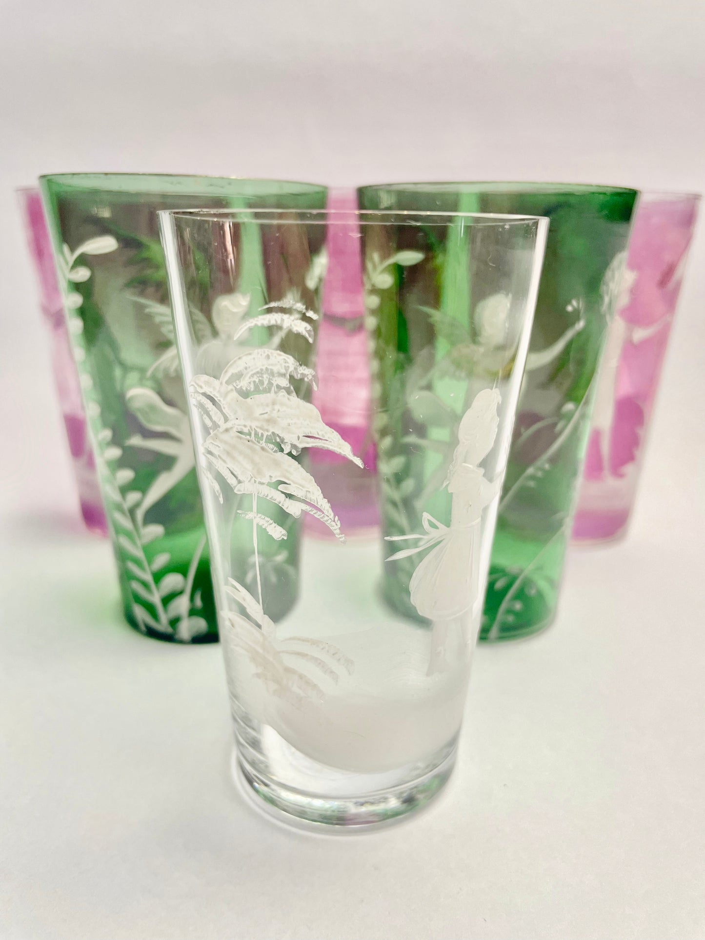 Mary Gregory Glass Beaker