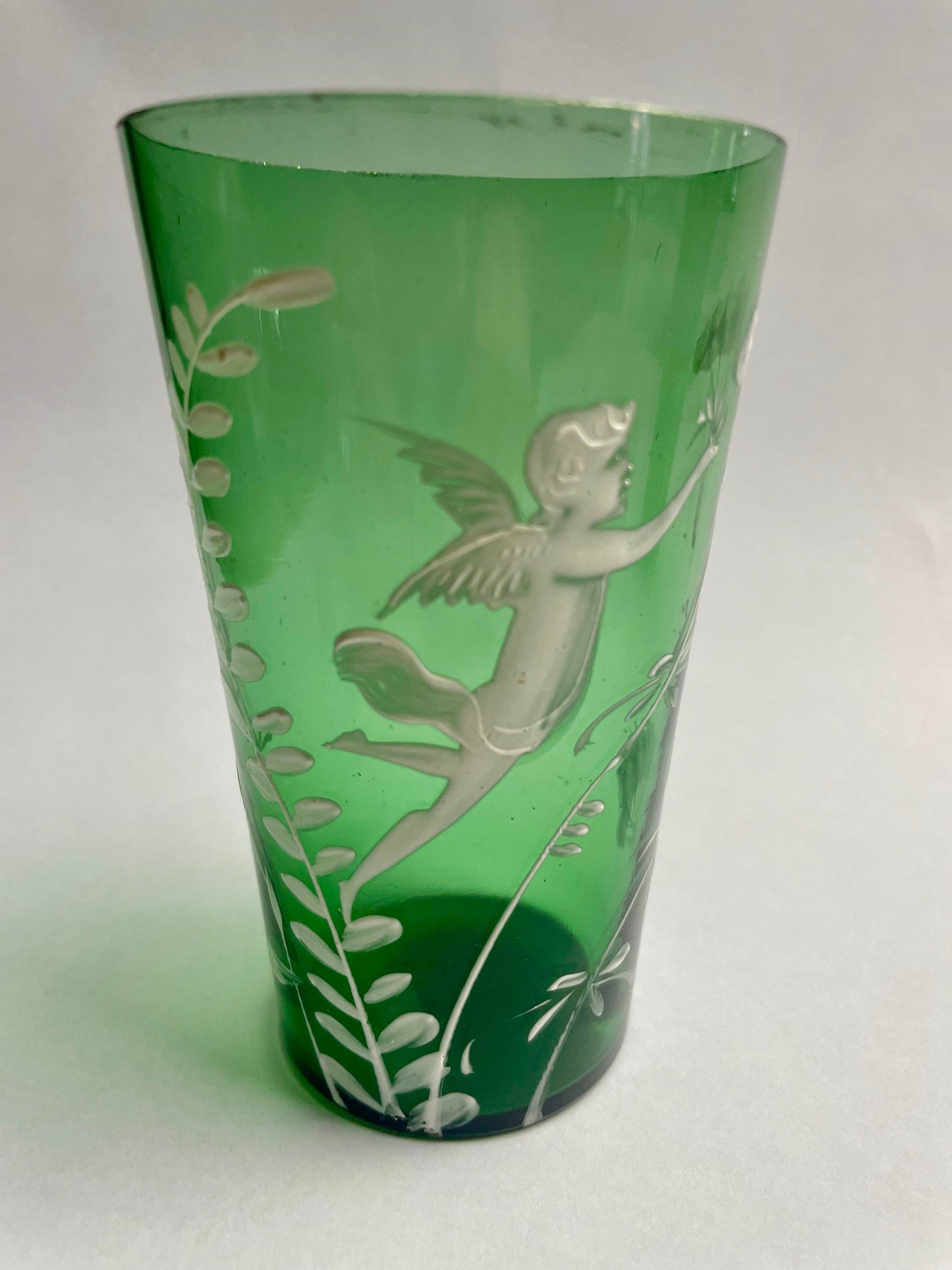 Mary Gregory Glass Beaker