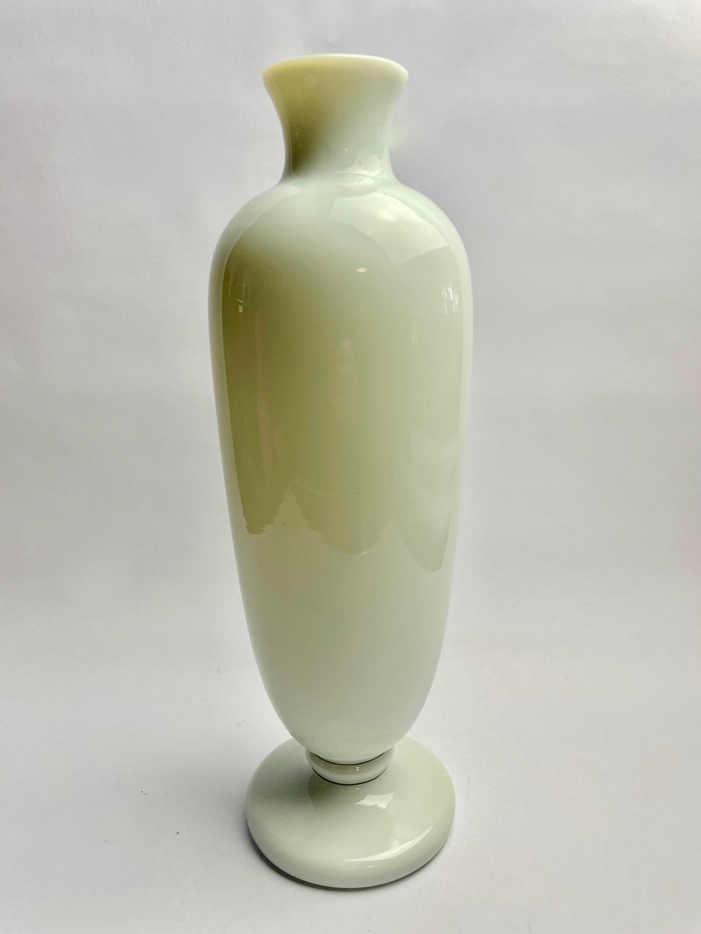 Victorian Hand-painted Milk Glass Vase