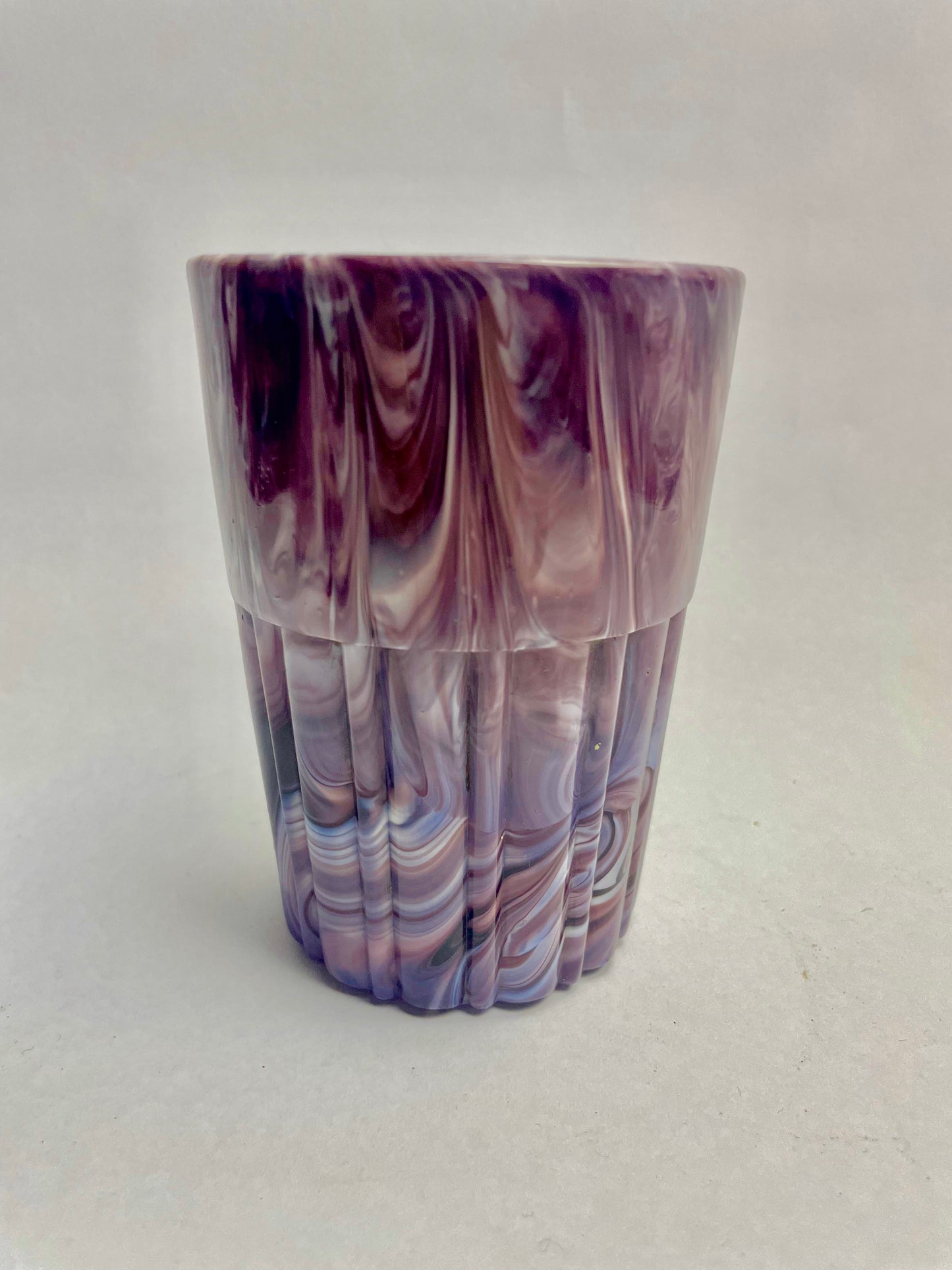Henry Greener Purple Malachite Slag Glass c1890