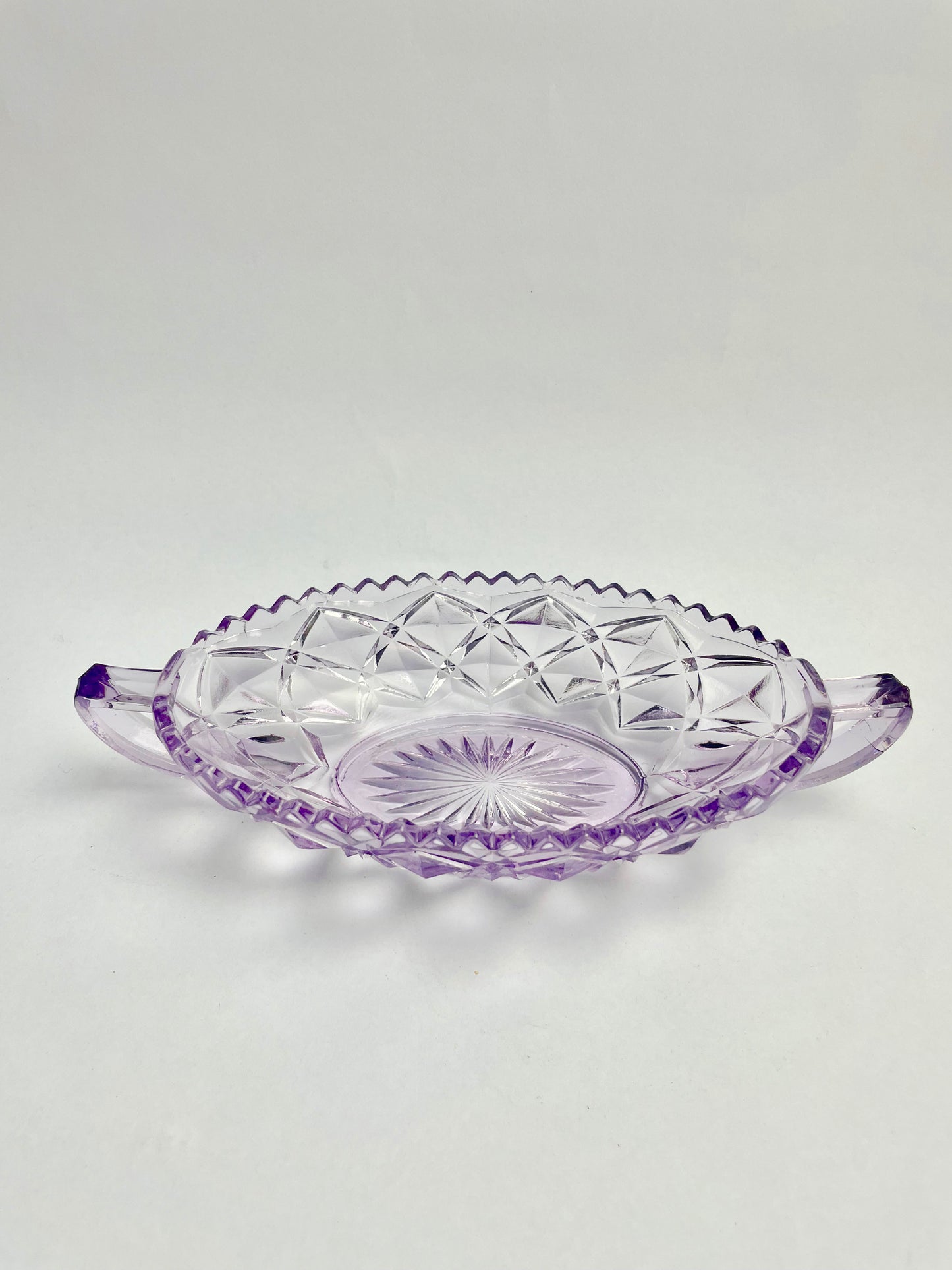 Vintage Amethyst Glass Bonbon Dish