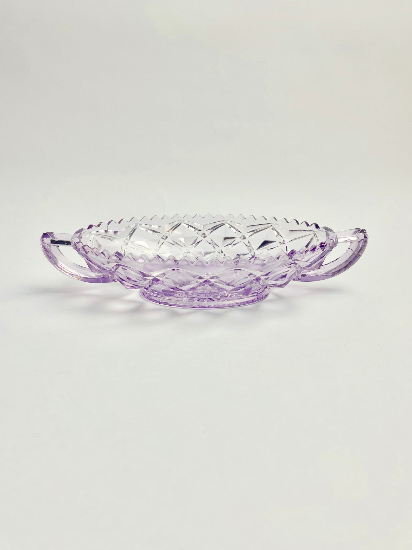 Vintage Amethyst Glass Bonbon Dish