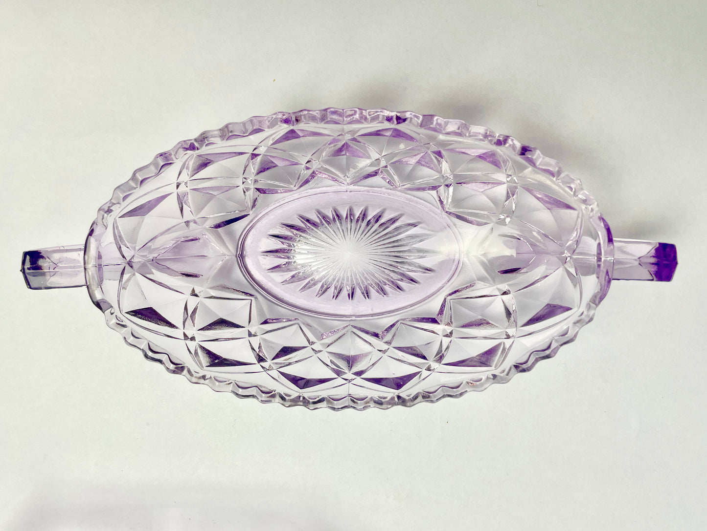 Vintage Amethyst Glass Bonbon Dish