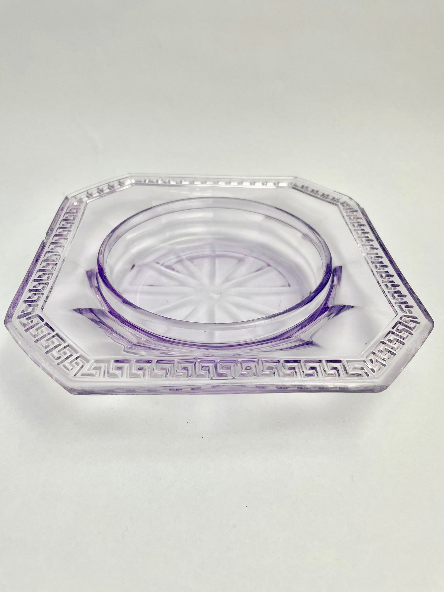 Vintage Amethyst Square Glass Dish